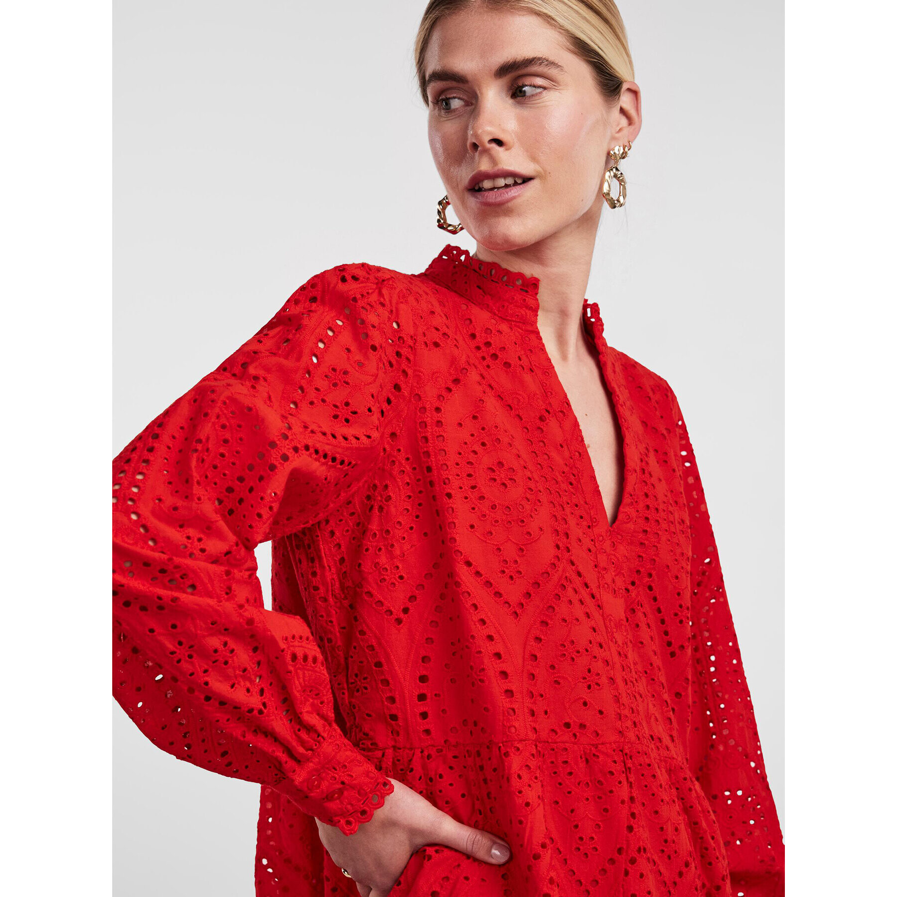 YAS Рокля 26027162 Червен Regular Fit - Pepit.bg