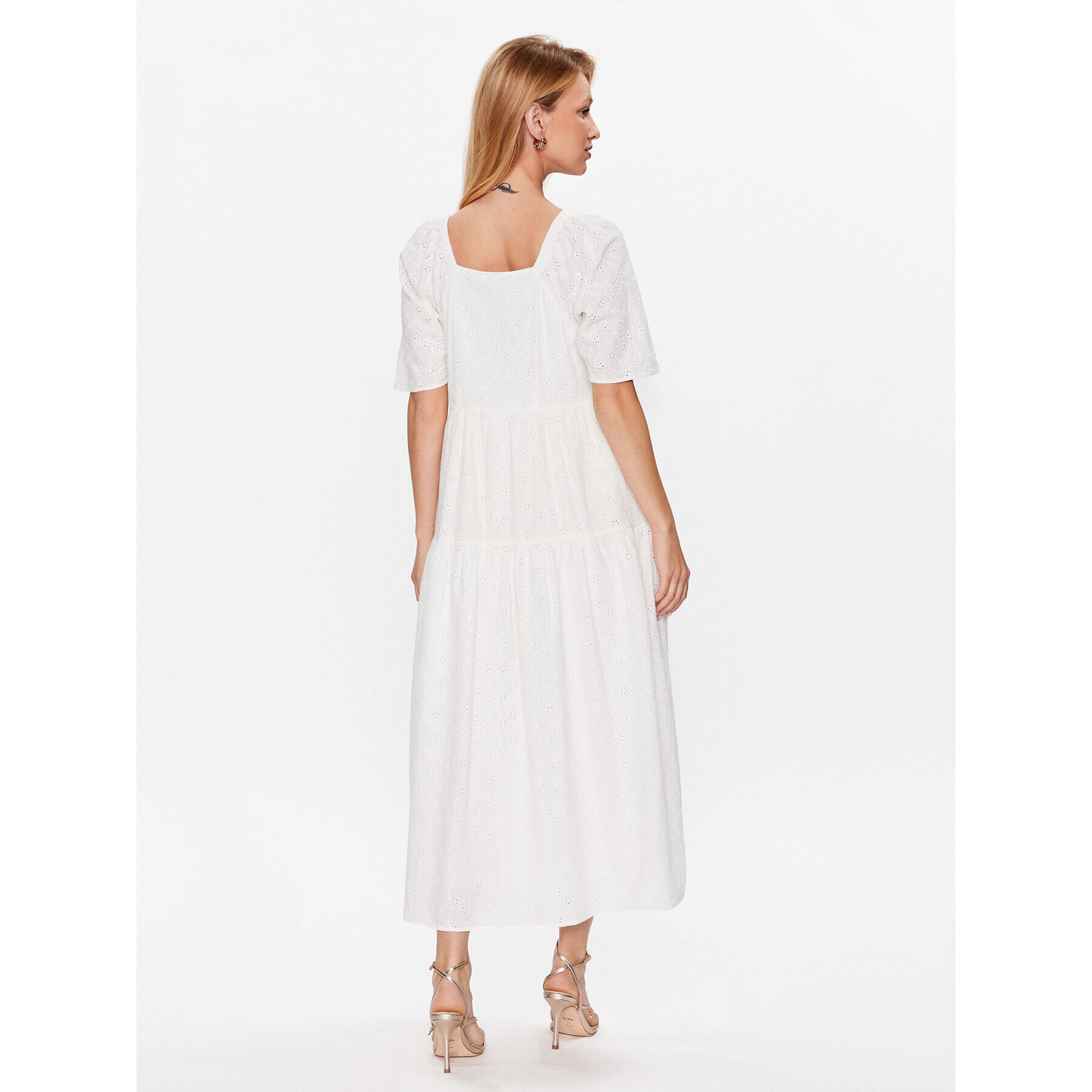 YAS Рокля 26029550 Бял Loose Fit - Pepit.bg