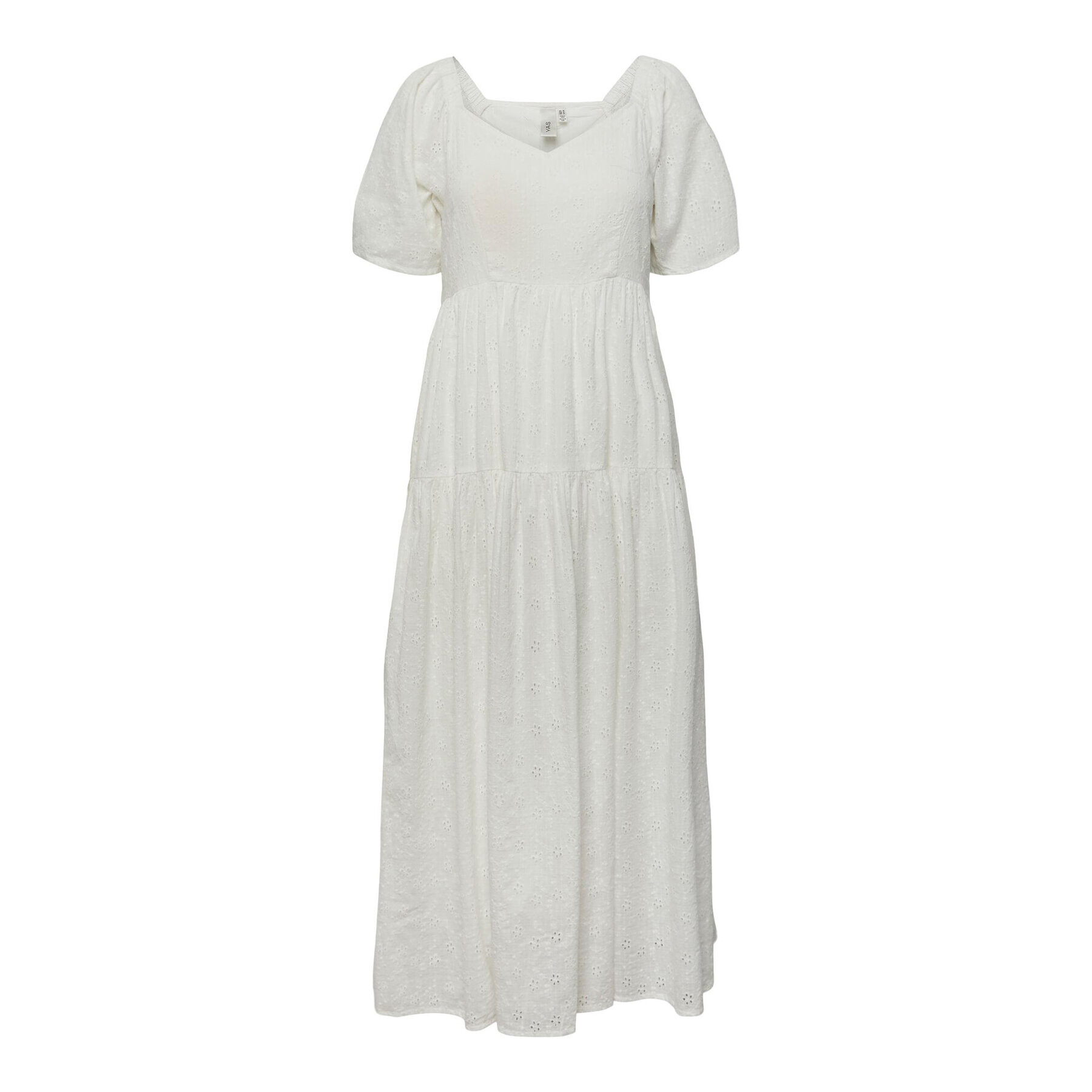 YAS Рокля 26029550 Бял Loose Fit - Pepit.bg