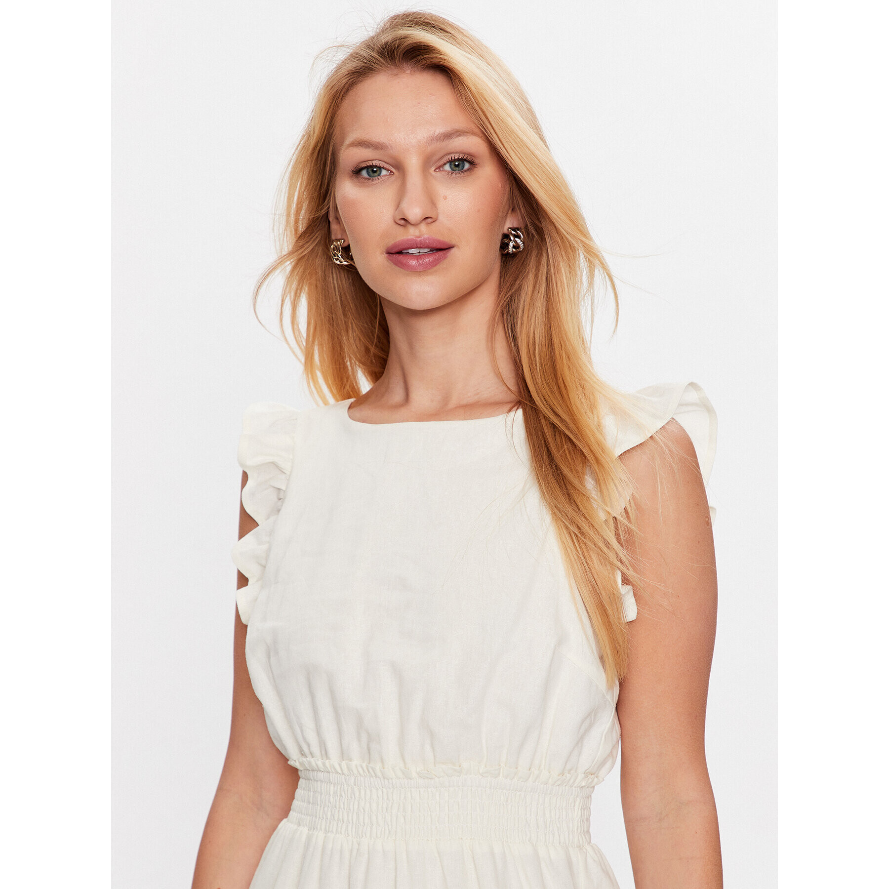 YAS Рокля 26029902 Бял Regular Fit - Pepit.bg
