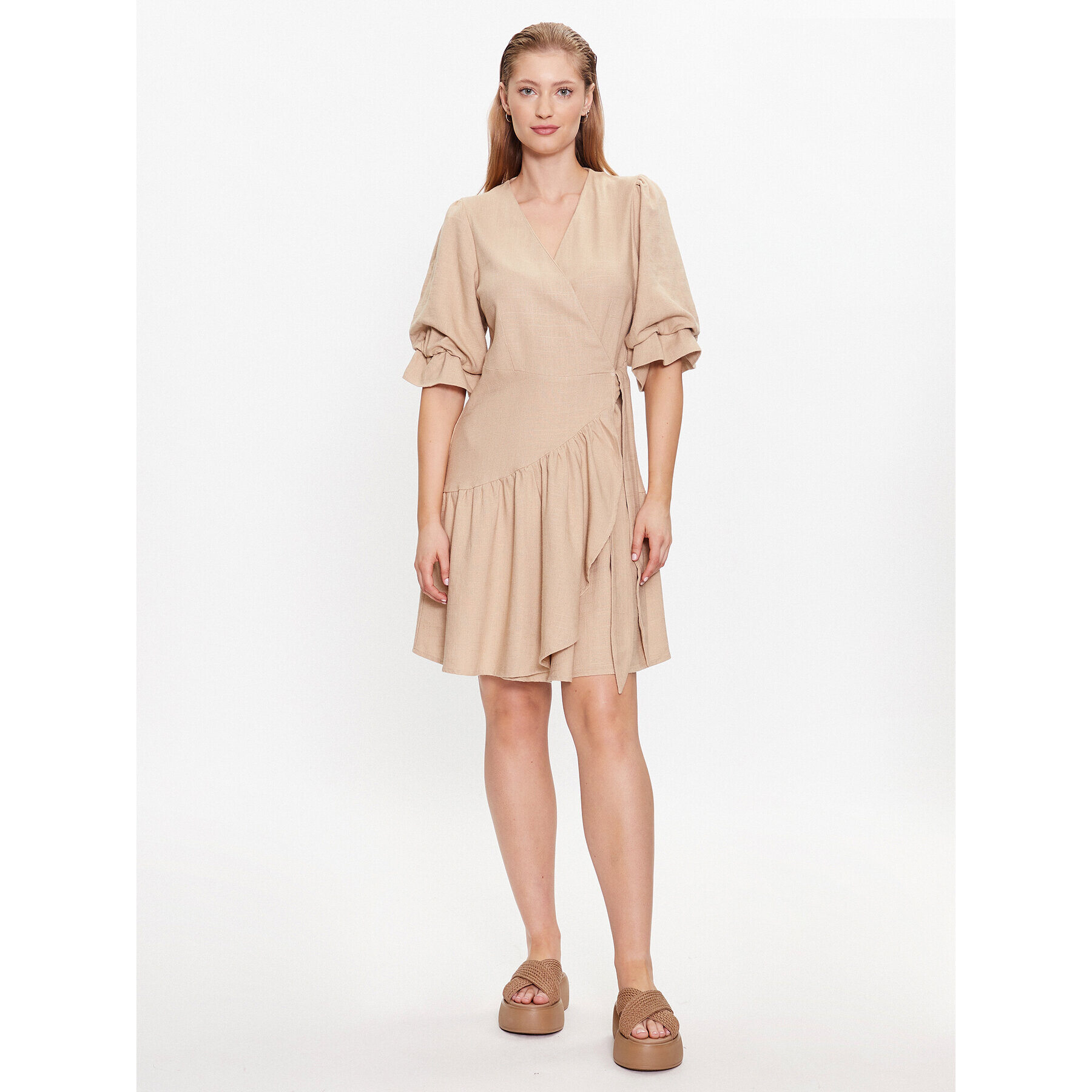 YAS Рокля 26029985 Кафяв Regular Fit - Pepit.bg