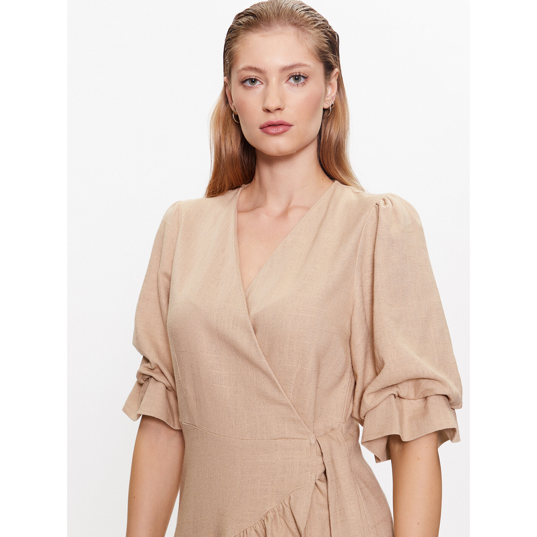 YAS Рокля 26029985 Кафяв Regular Fit - Pepit.bg