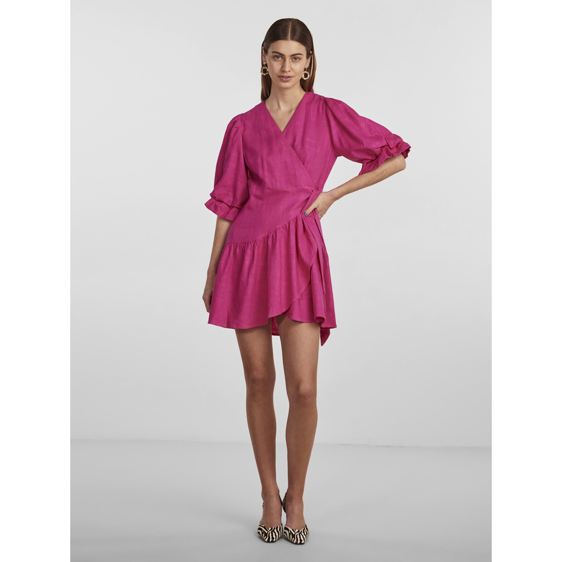 YAS Рокля 26029985 Виолетов Regular Fit - Pepit.bg