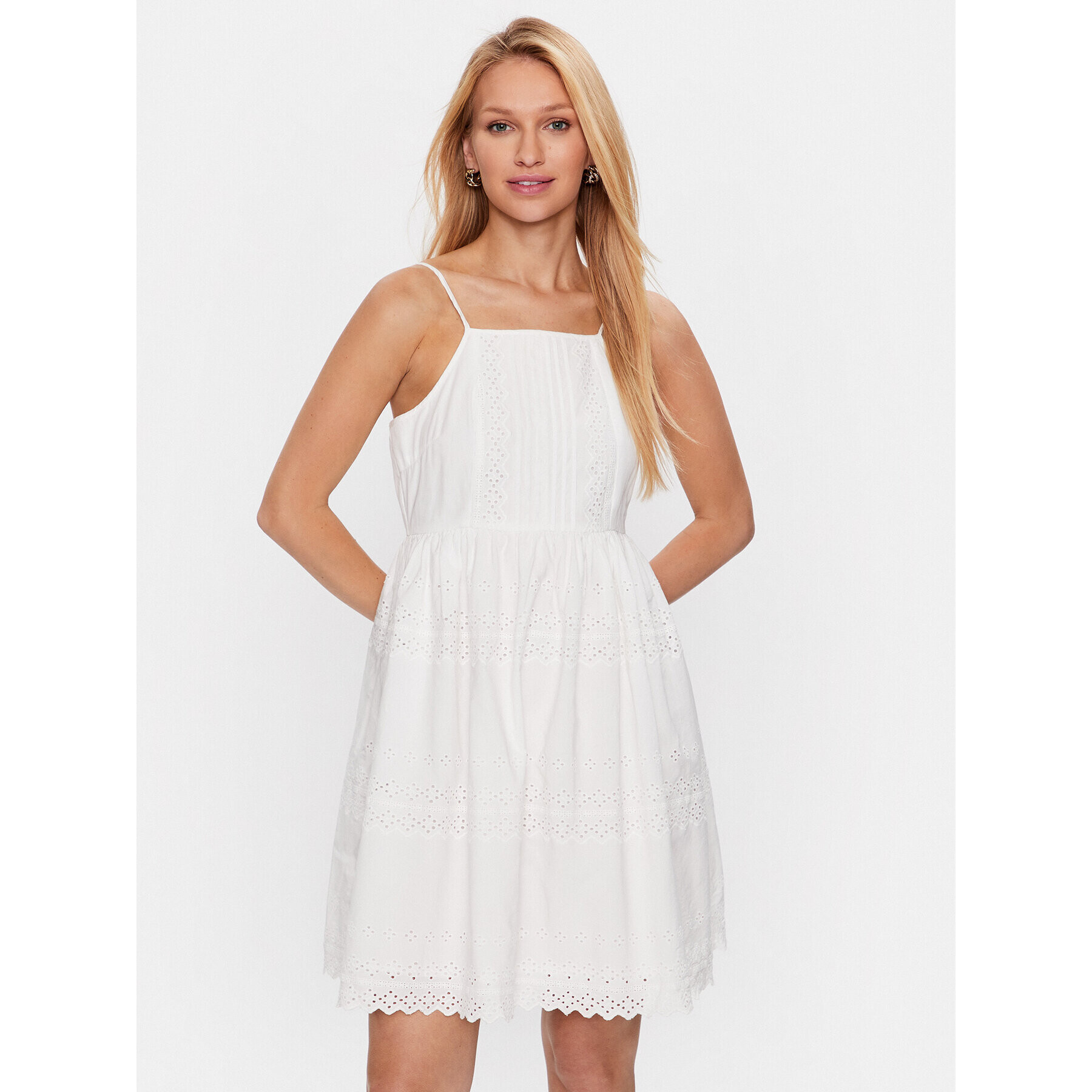YAS Рокля 26030152 Бял Regular Fit - Pepit.bg