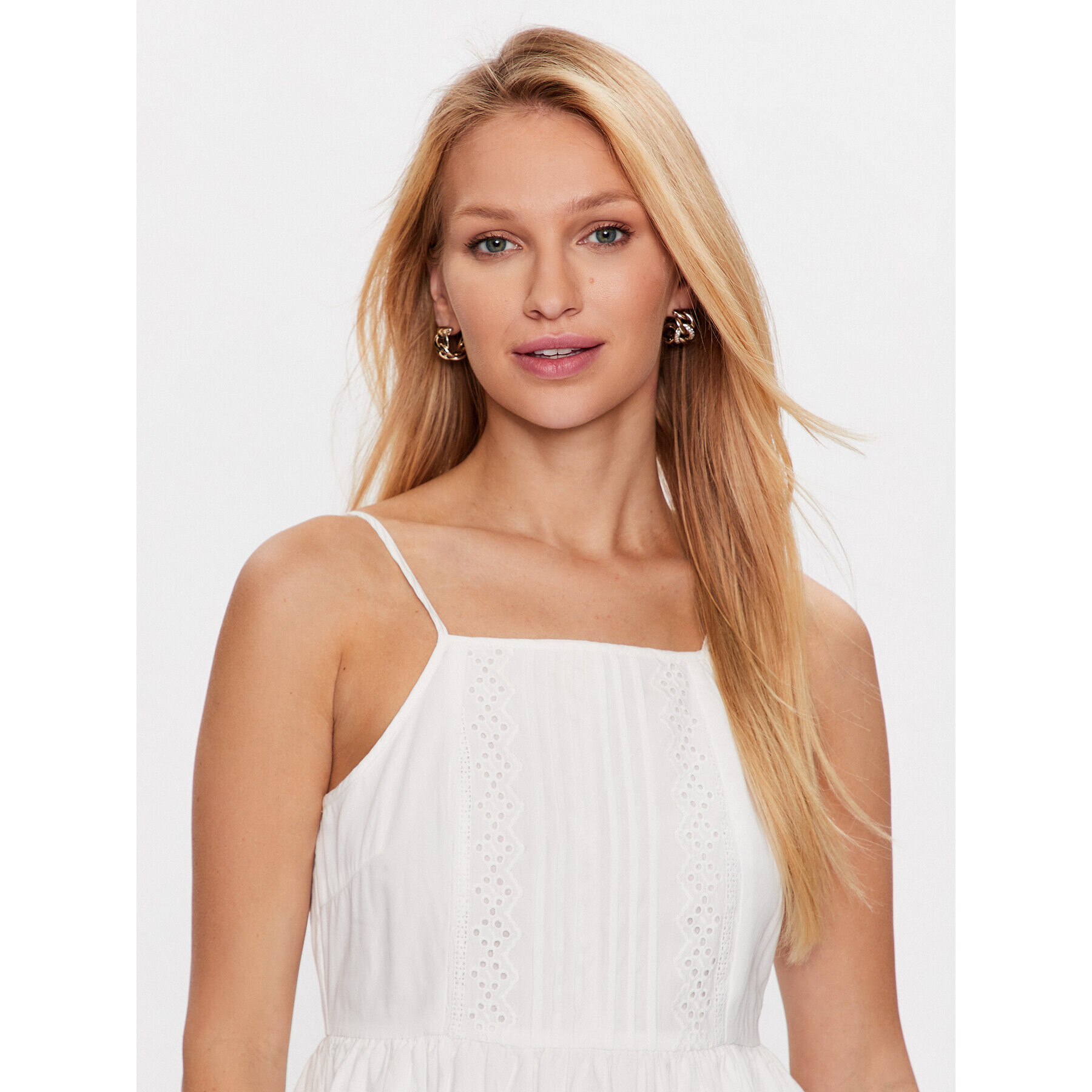 YAS Рокля 26030152 Бял Regular Fit - Pepit.bg