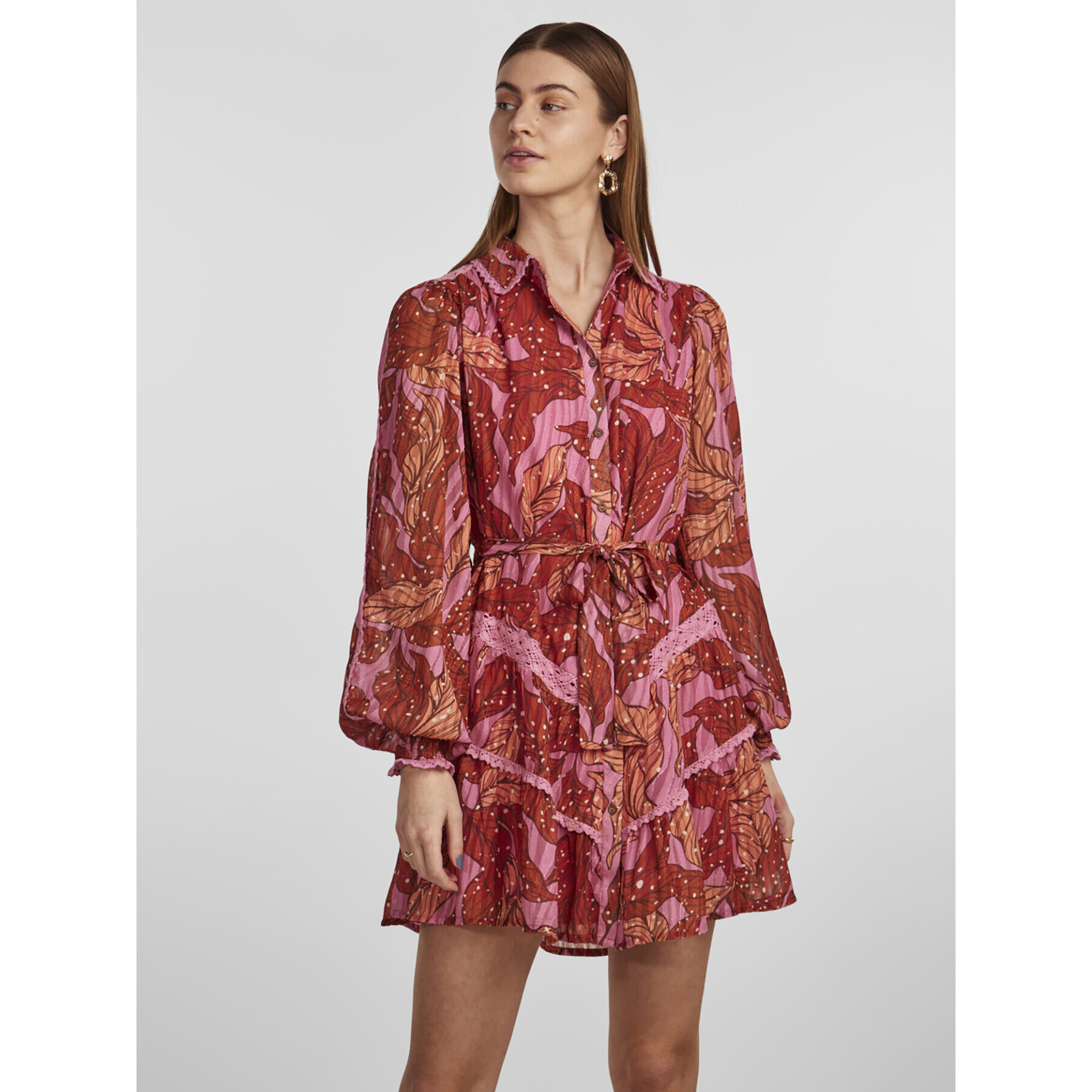 YAS Рокля 26030306 Виолетов Regular Fit - Pepit.bg