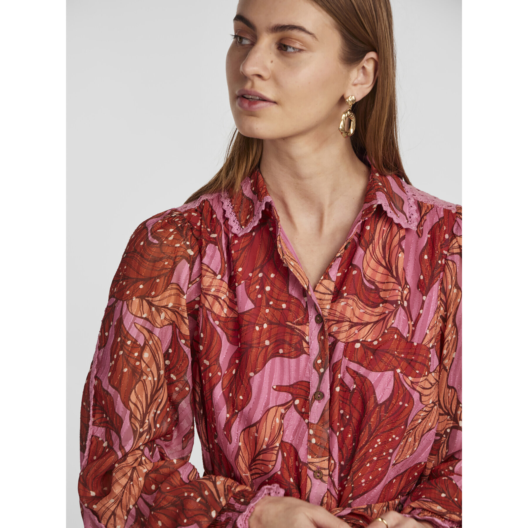 YAS Рокля 26030306 Виолетов Regular Fit - Pepit.bg