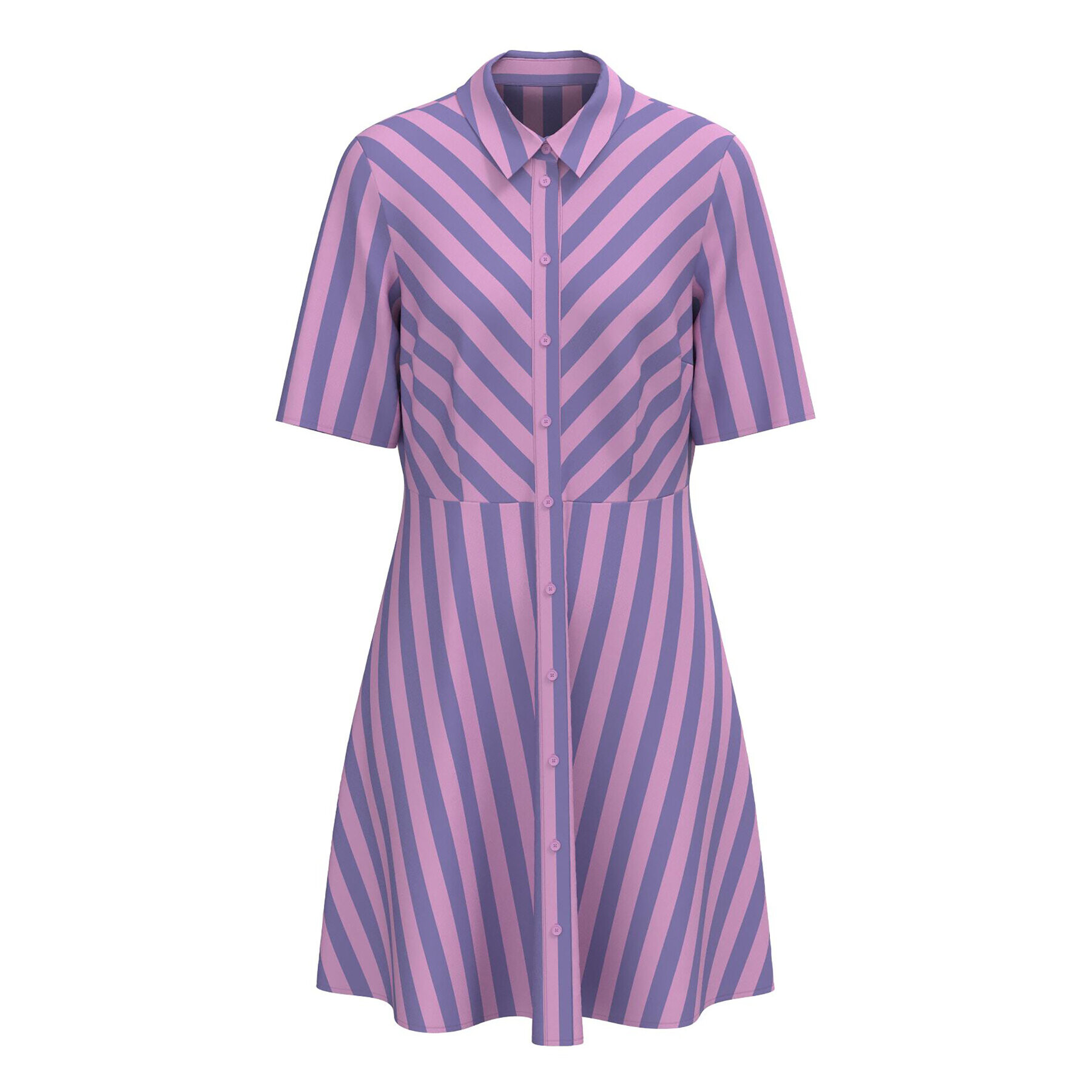 YAS Рокля тип риза Savanna 26029347 Виолетов Regular Fit - Pepit.bg