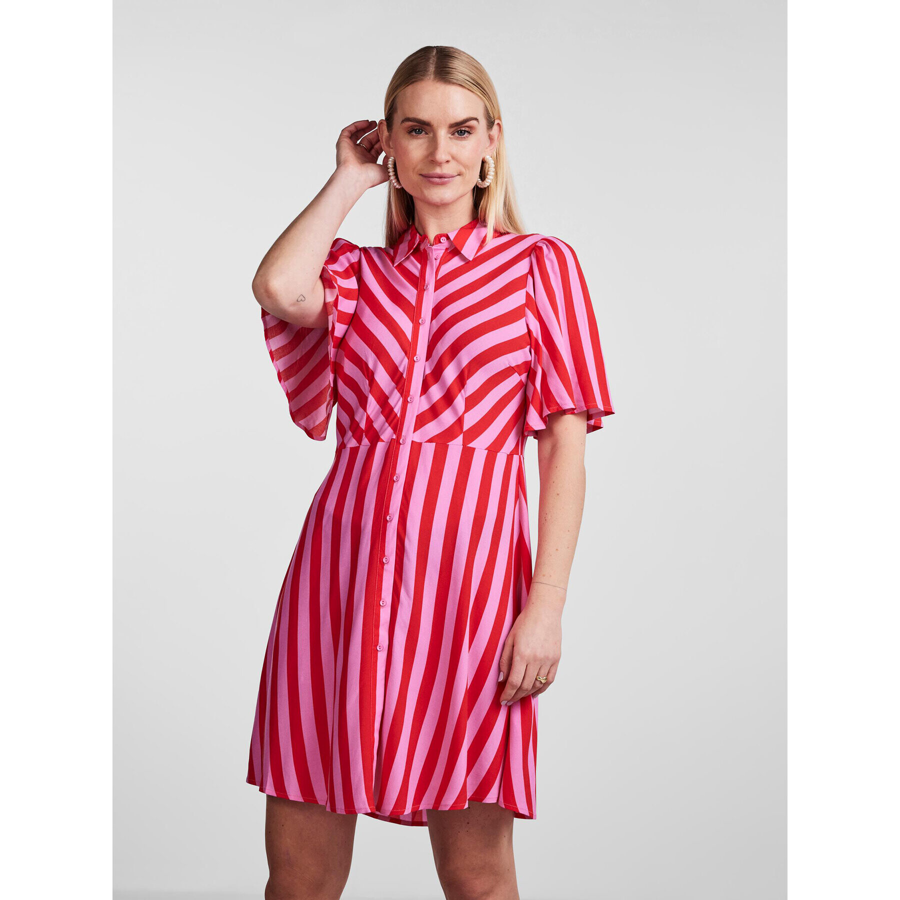YAS Рокля тип риза Savanna 26029347 Виолетов Regular Fit - Pepit.bg