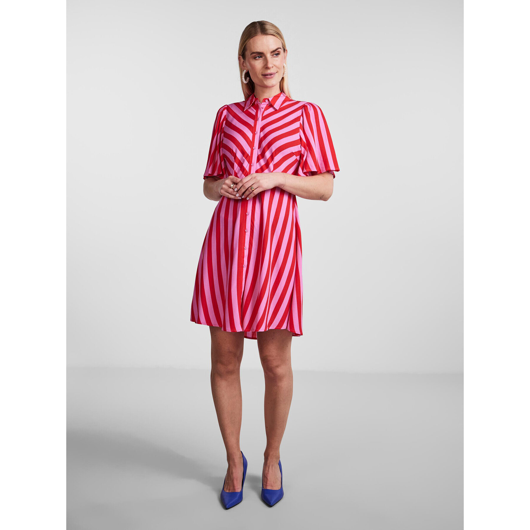 YAS Рокля тип риза Savanna 26029347 Виолетов Regular Fit - Pepit.bg