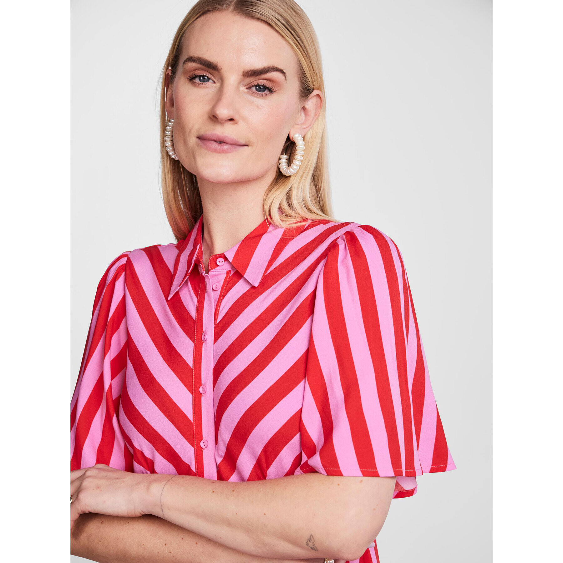 YAS Рокля тип риза Savanna 26029347 Виолетов Regular Fit - Pepit.bg