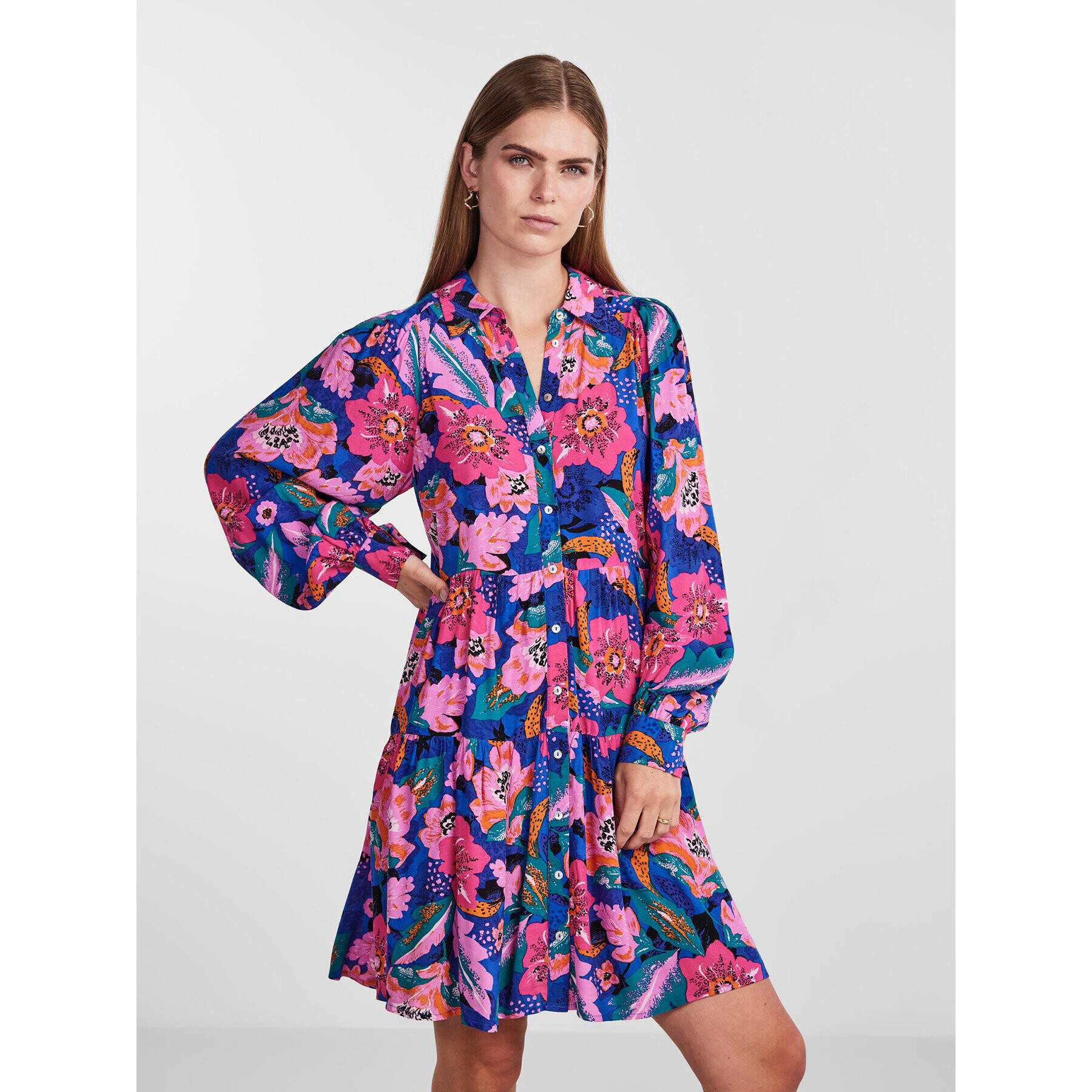 YAS Рокля тип риза 26030665 Цветен Regular Fit - Pepit.bg