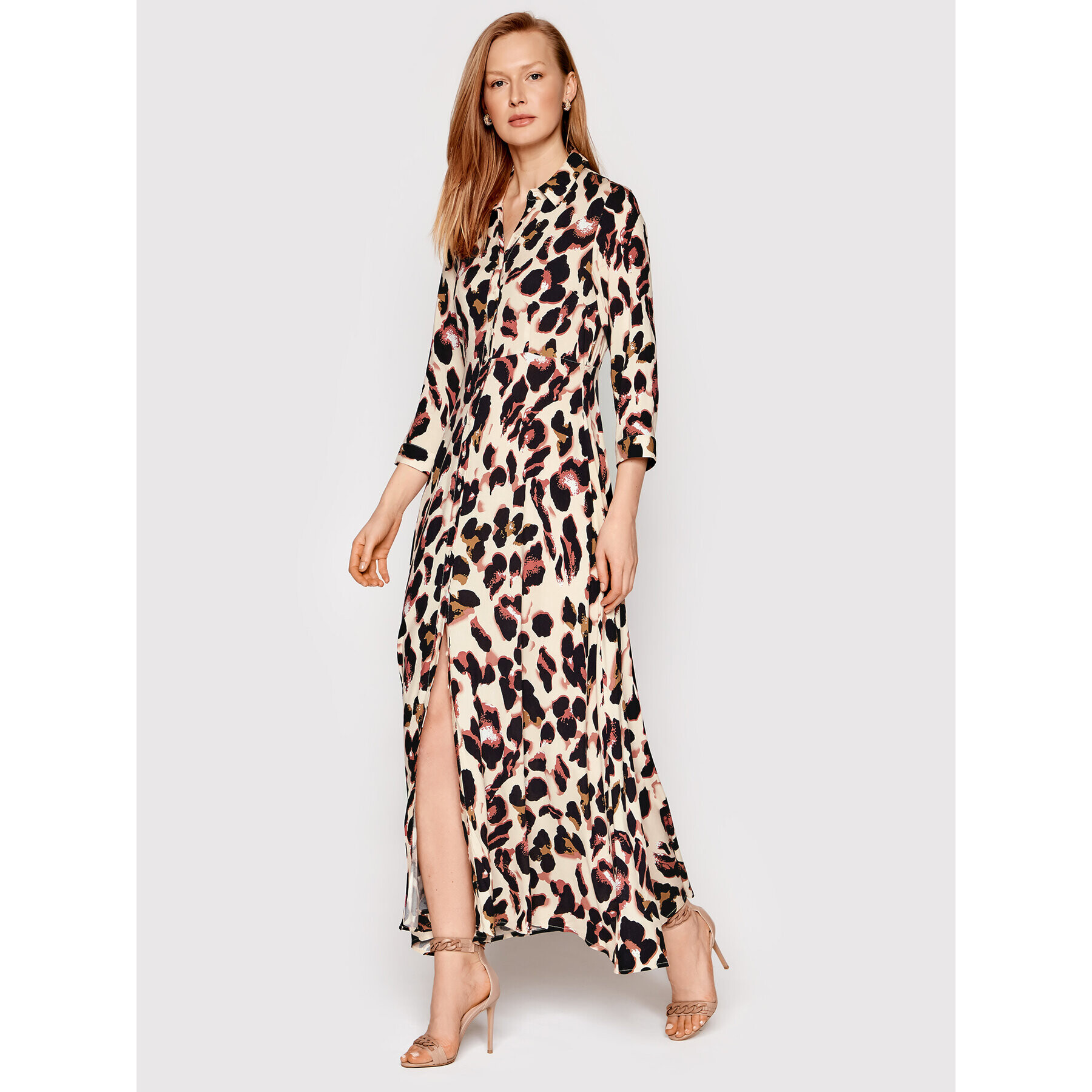 YAS Рокля тип риза Savanna 26022663 Бежов Regular Fit - Pepit.bg