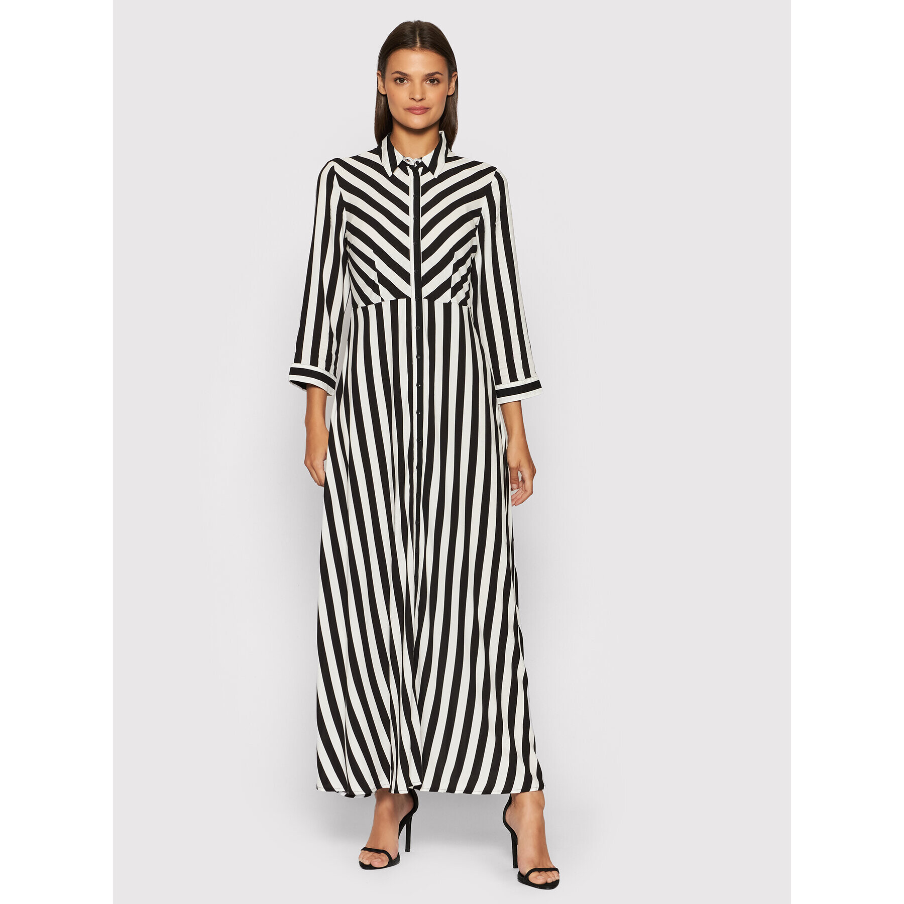 YAS Рокля тип риза Savanna 26022663 Бял Regular Fit - Pepit.bg