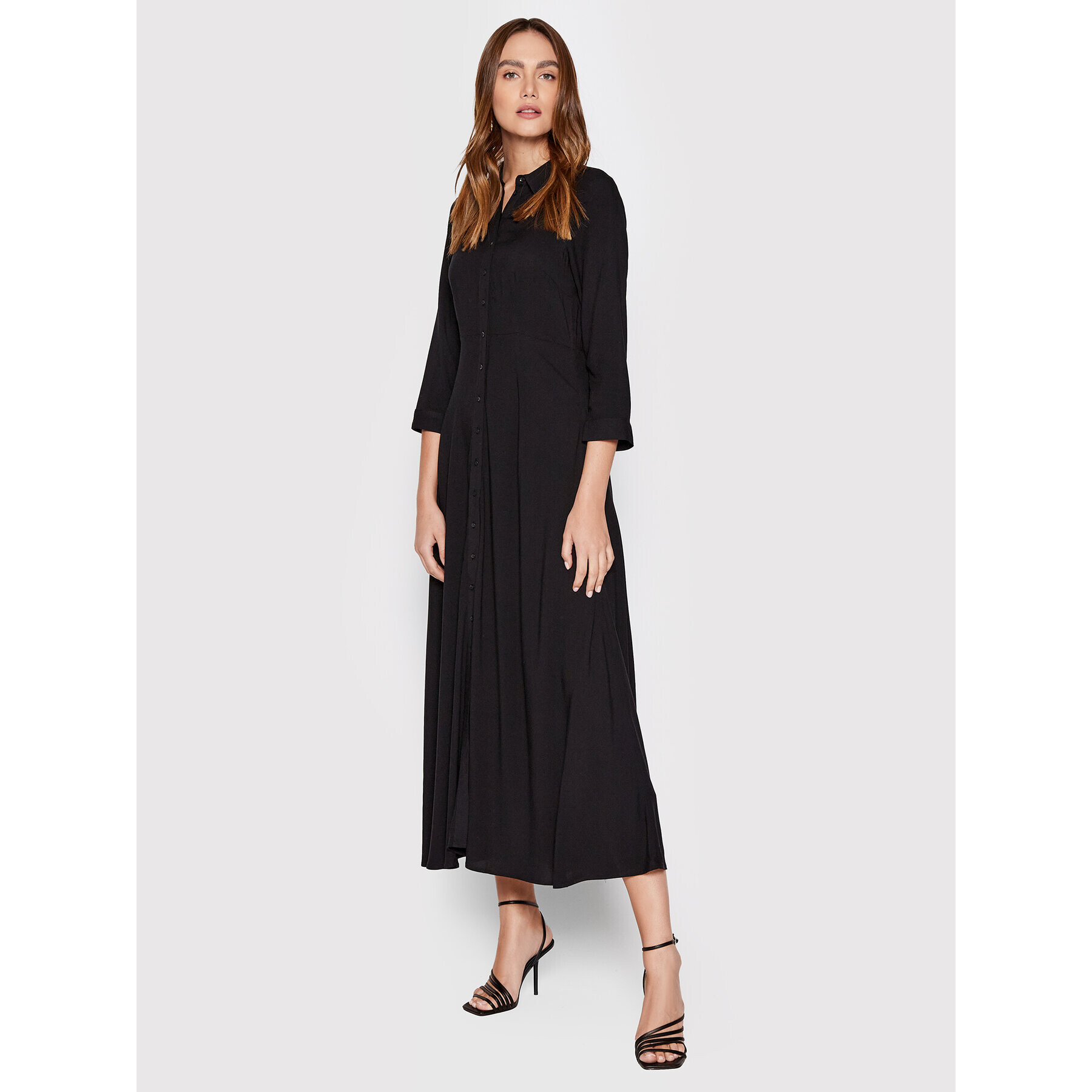 YAS Рокля тип риза Savanna 26022663 Черен Regular Fit - Pepit.bg
