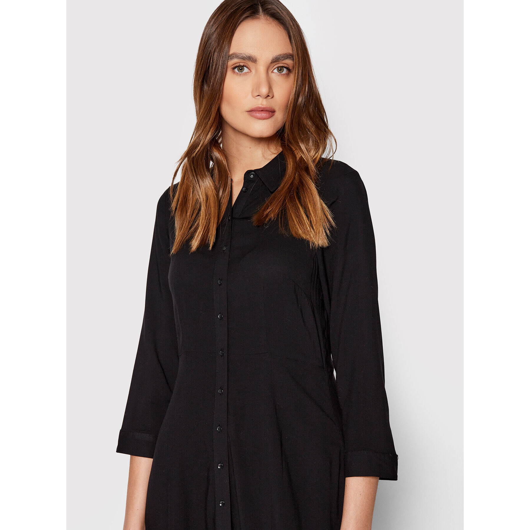 YAS Рокля тип риза Savanna 26022663 Черен Regular Fit - Pepit.bg