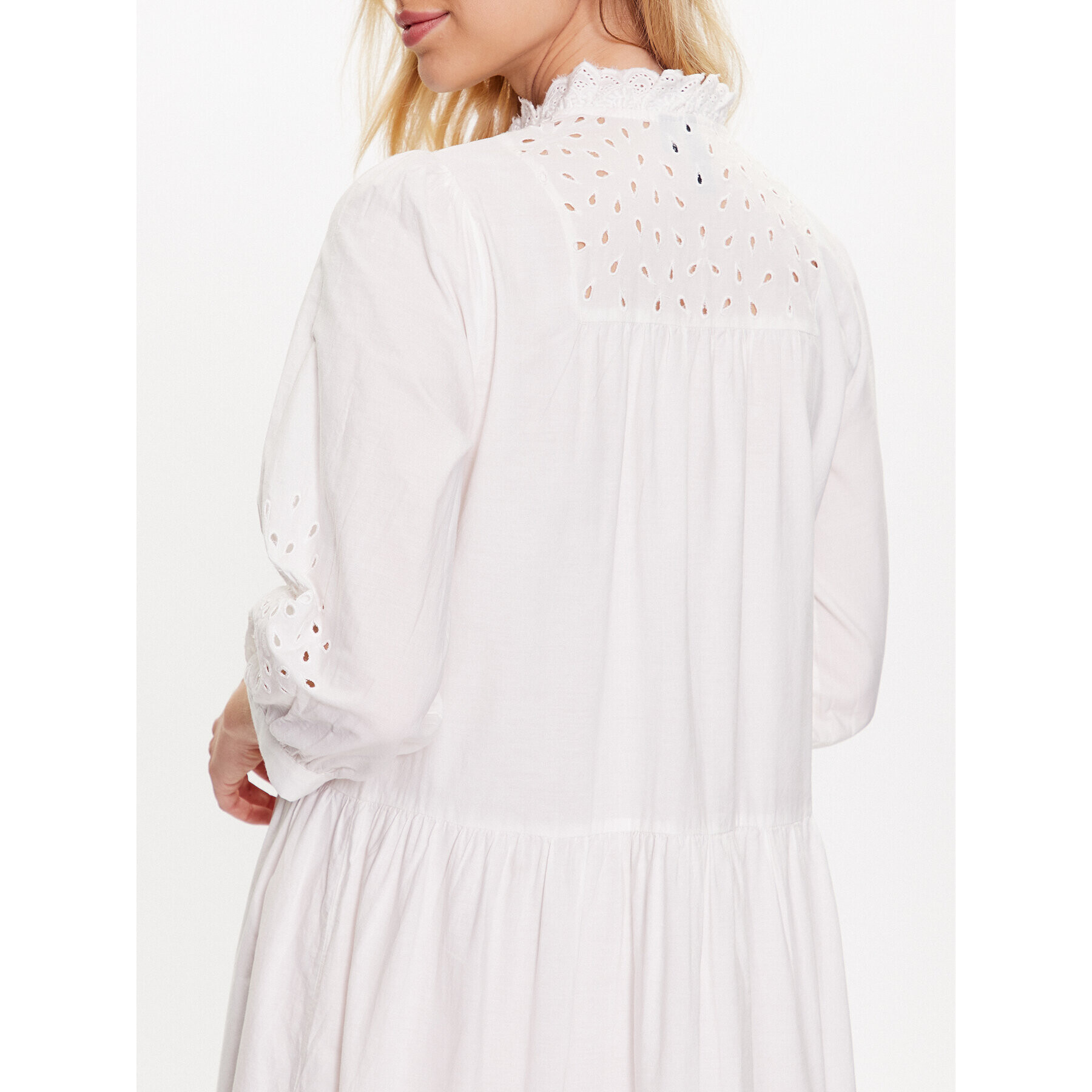 YAS Рокля тип риза Violetta 26026286 Бял Relaxed Fit - Pepit.bg