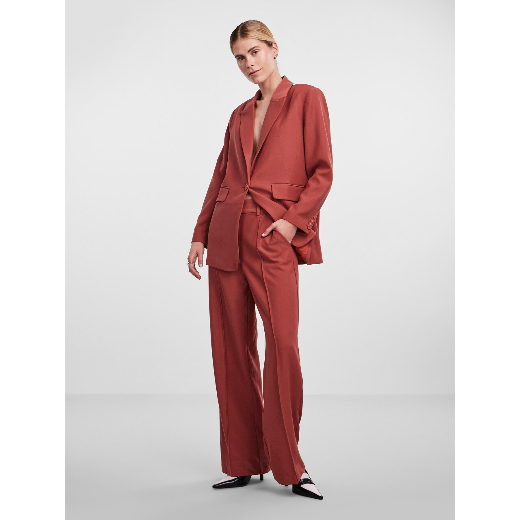 YAS Сако 26030762 Кафяв Regular Fit - Pepit.bg
