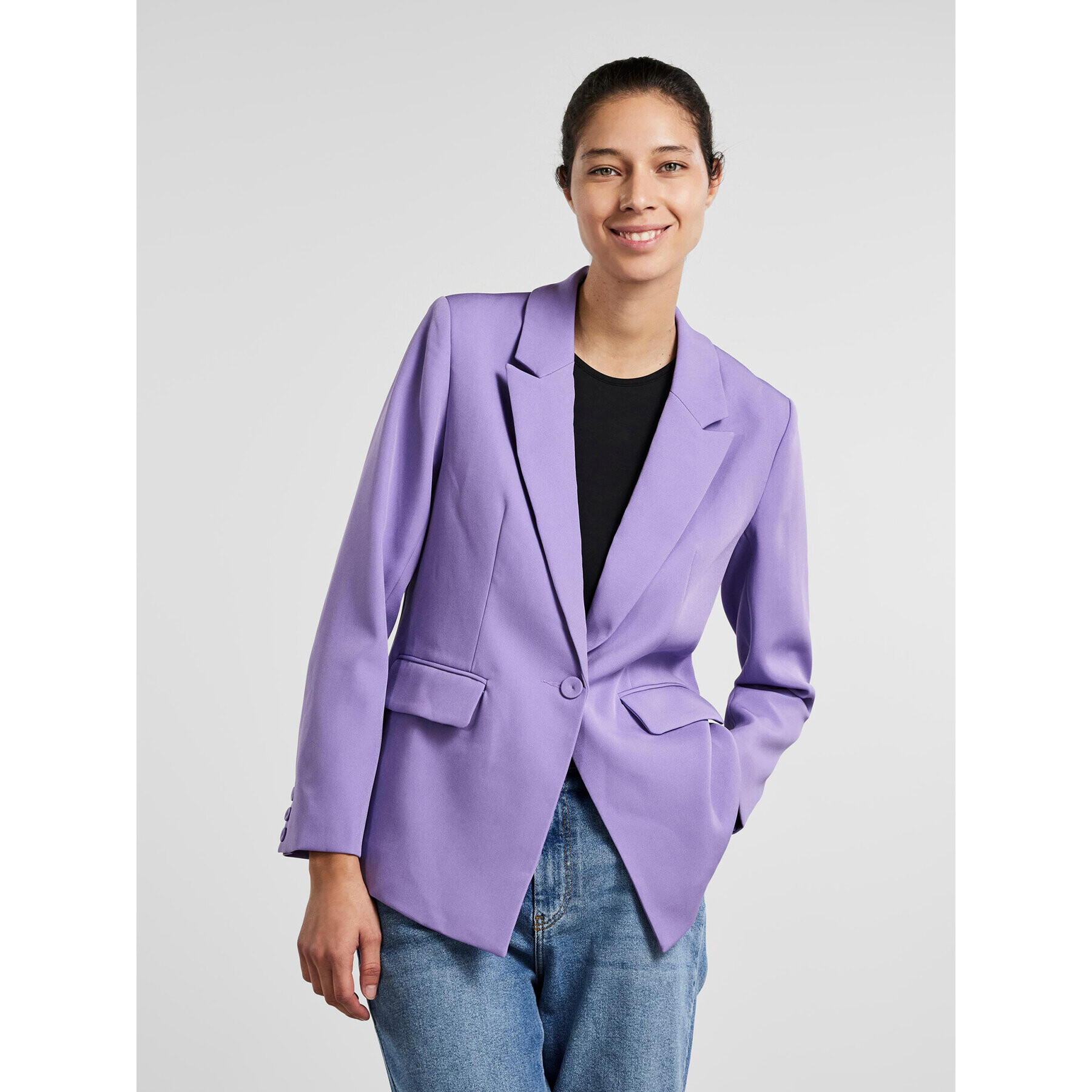 YAS Сако Bluris 26028353 Виолетов Regular Fit - Pepit.bg