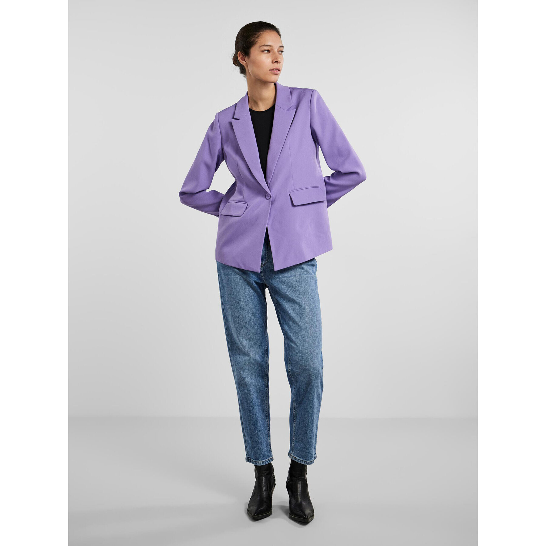 YAS Сако Bluris 26028353 Виолетов Regular Fit - Pepit.bg