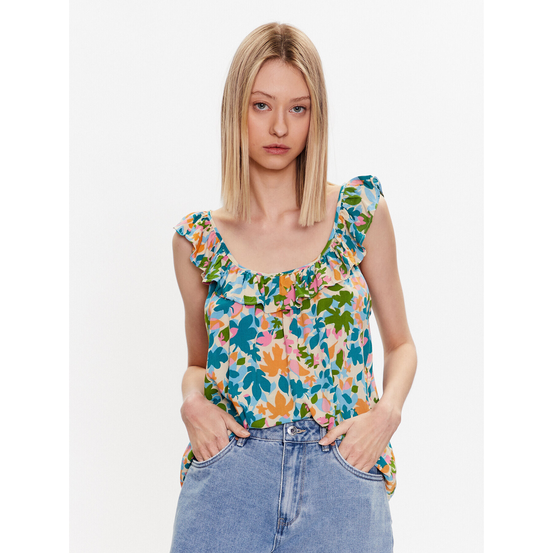 YAS топ 26030016 Розов Loose Fit - Pepit.bg