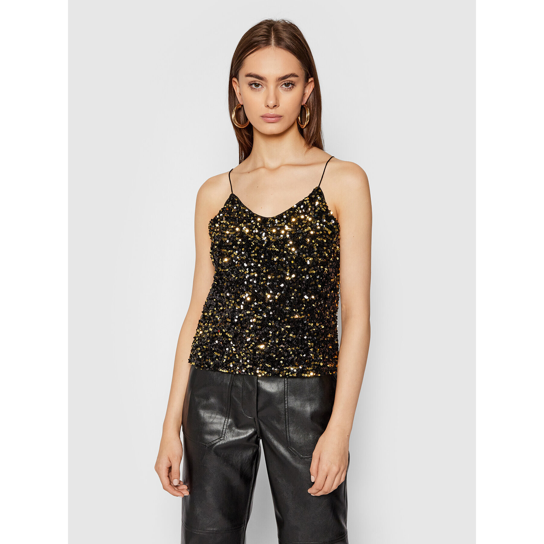 YAS топ Sequella 26024321 Черен Regular Fit - Pepit.bg