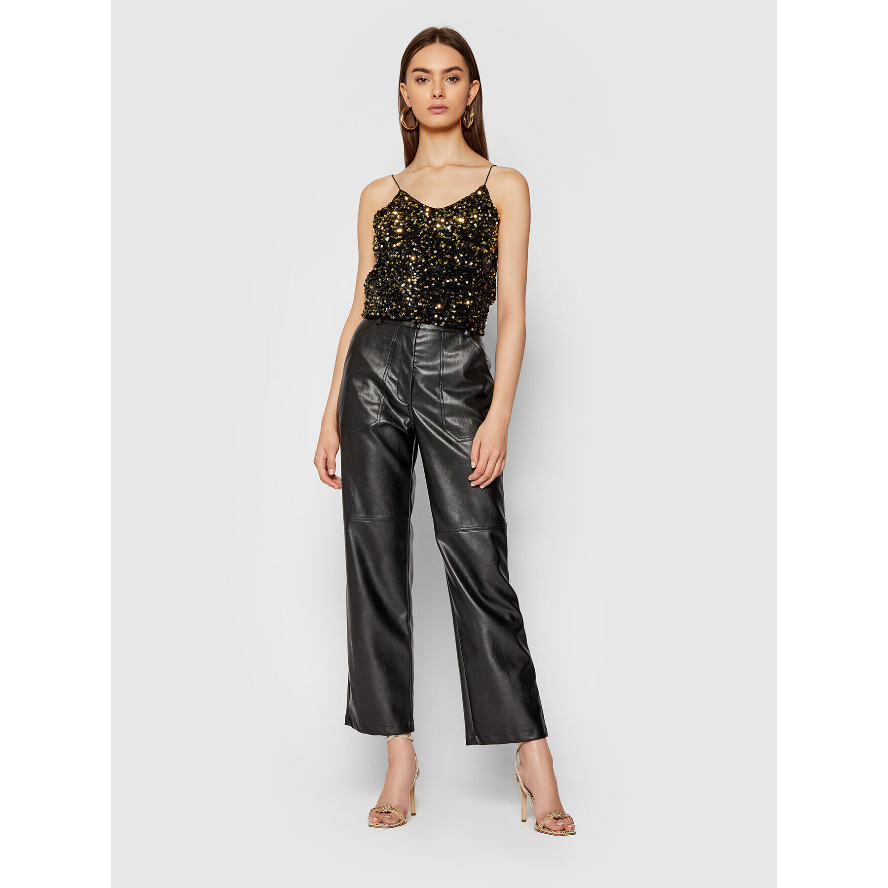 YAS топ Sequella 26024321 Черен Regular Fit - Pepit.bg