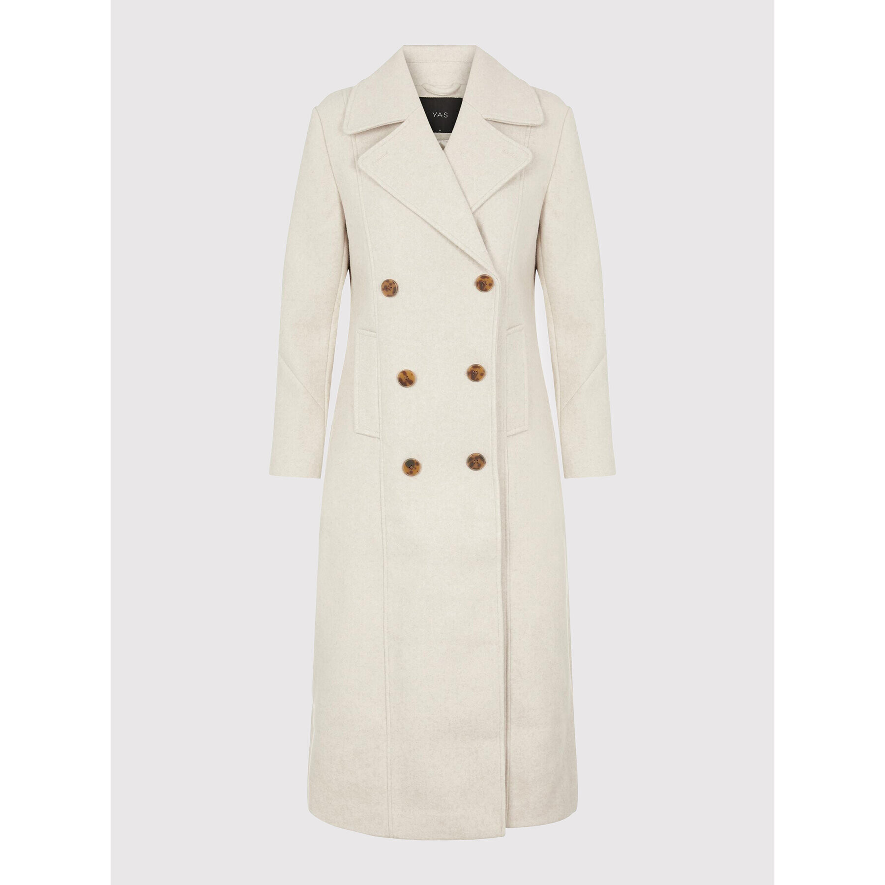 YAS Вълнено палто Mori 26024300 Бежов Regular Fit - Pepit.bg
