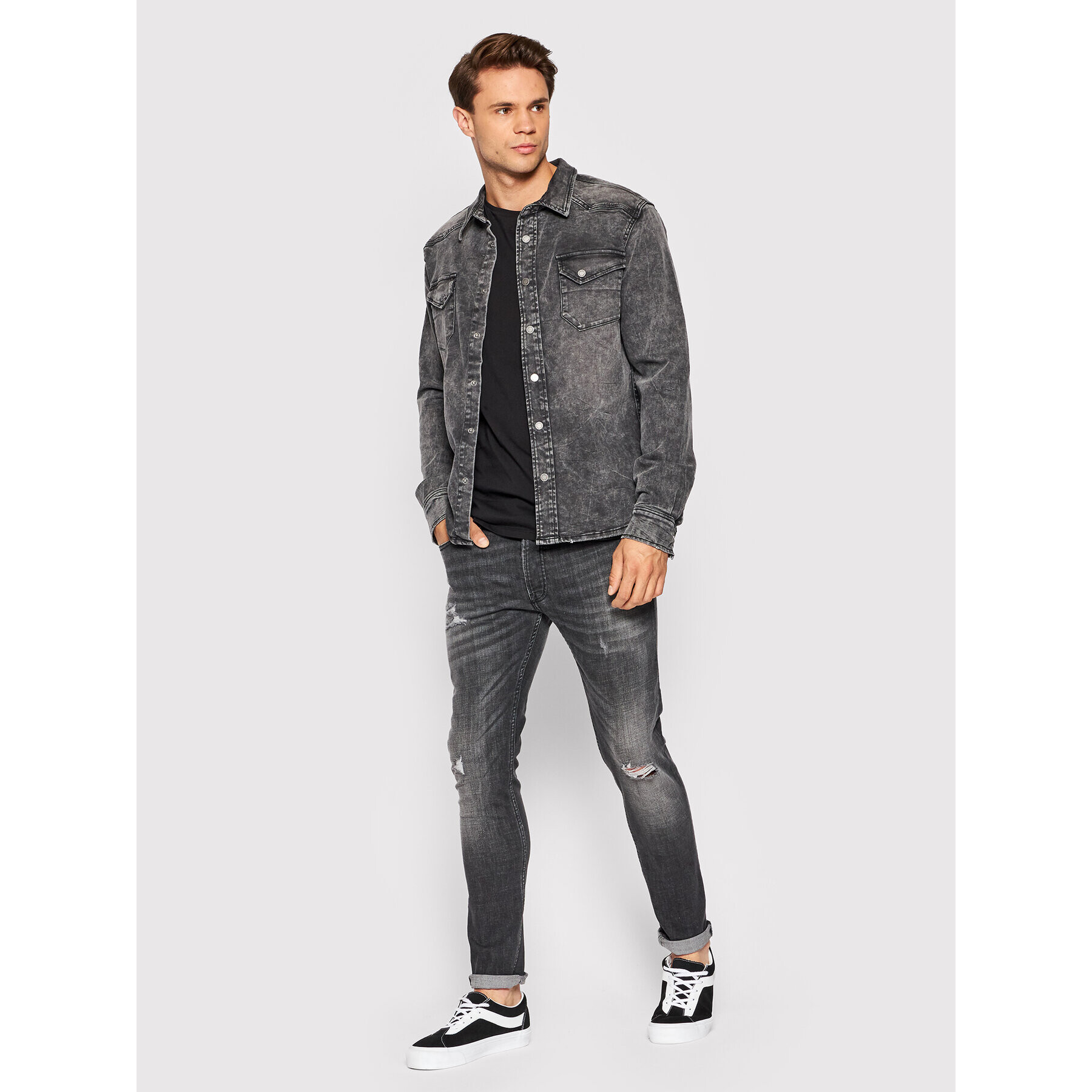 Young Poets Society Дънки Morten 107061 Сив Slim Fit - Pepit.bg