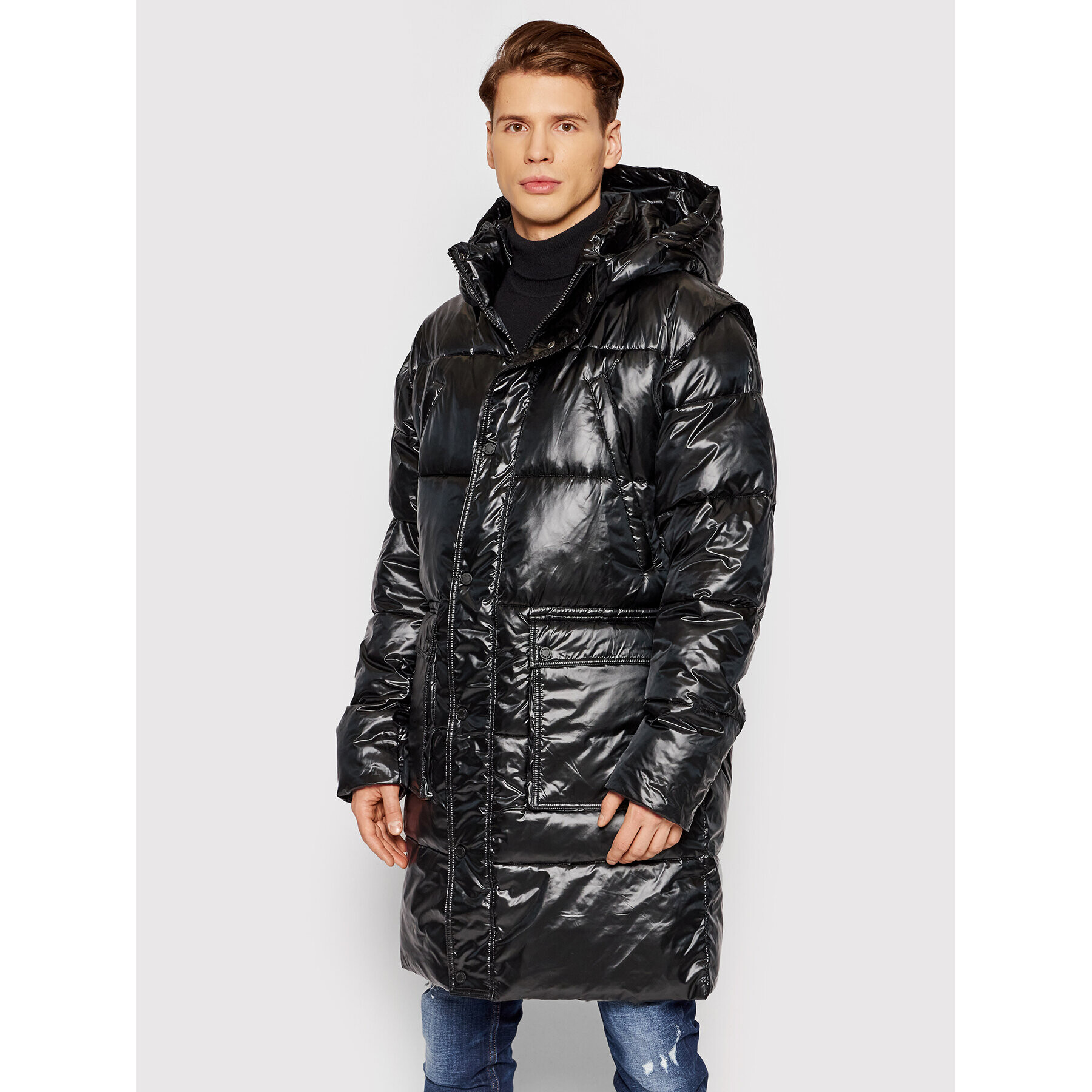 Young Poets Society Пухено яке Liom 106490 Черен Regular Fit - Pepit.bg