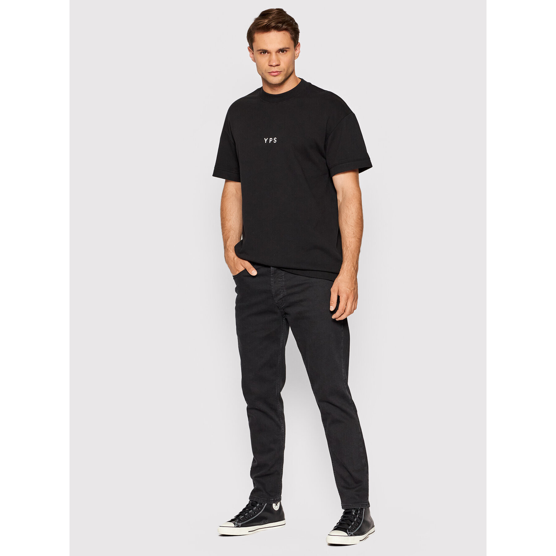 Young Poets Society Тишърт Daylen 106602 Черен Regular Fit - Pepit.bg