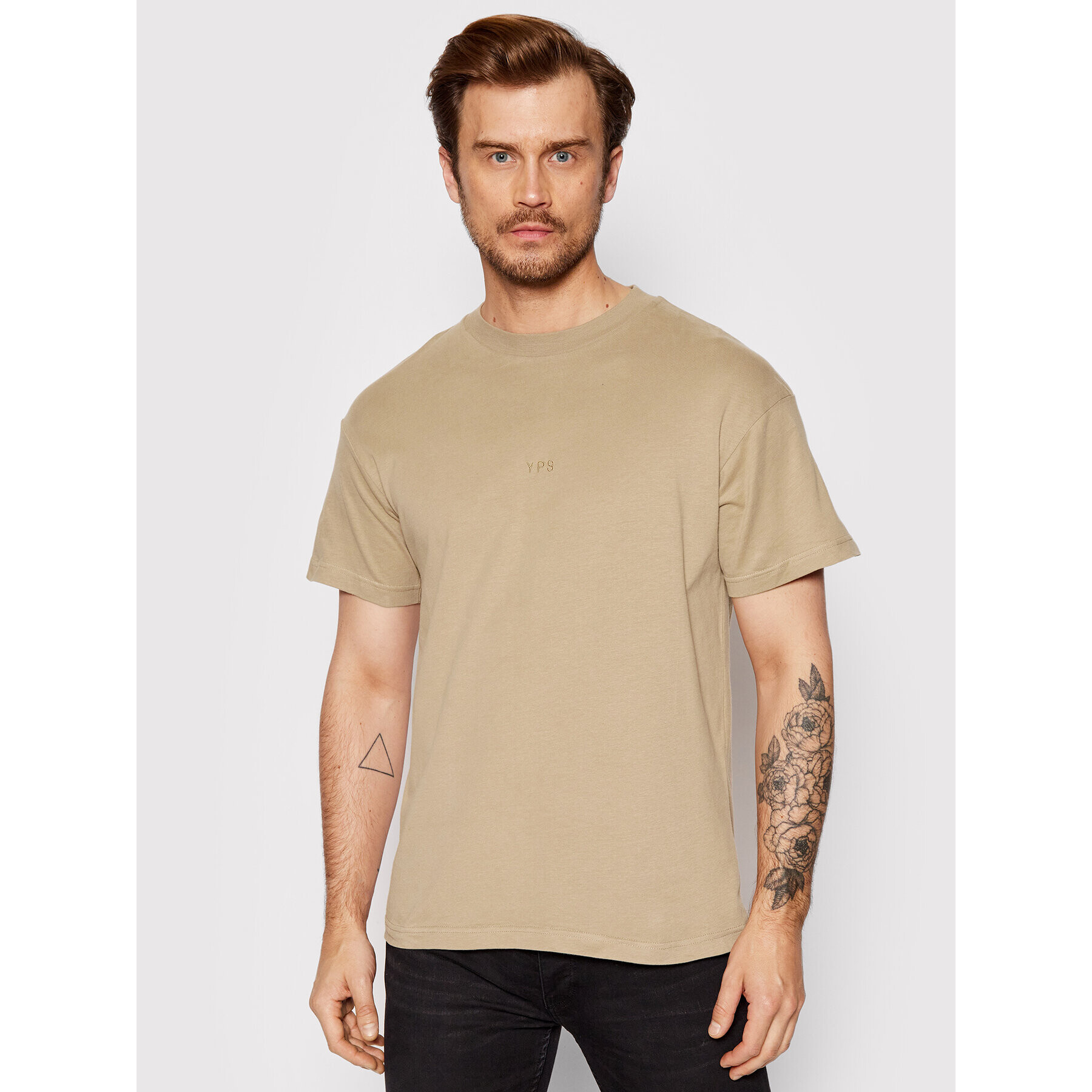 Young Poets Society Тишърт Daylen Logo 106604 Бежов Regular Fit - Pepit.bg