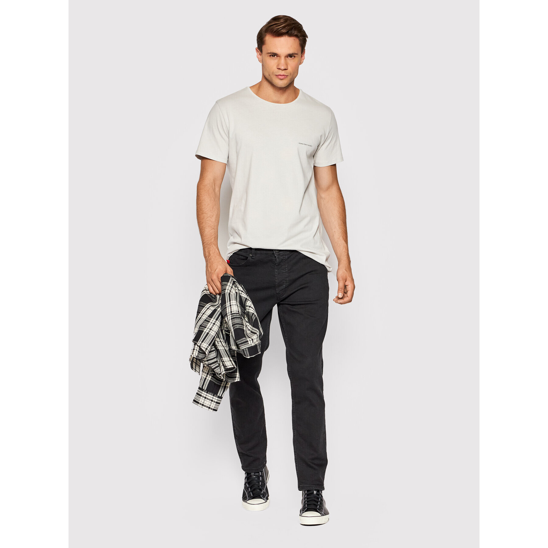 Young Poets Society Тишърт Hein 106619 Сив Regular Fit - Pepit.bg