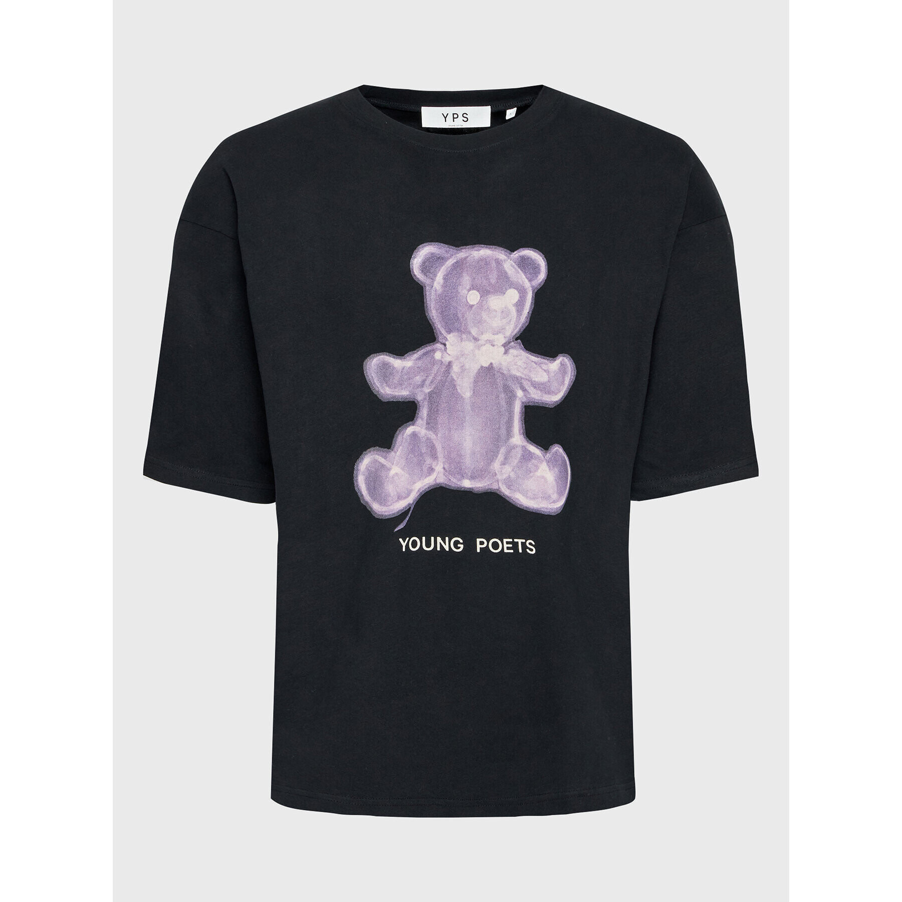 Young Poets Society Тишърт Teddy 107683 Черен Regular Fit - Pepit.bg
