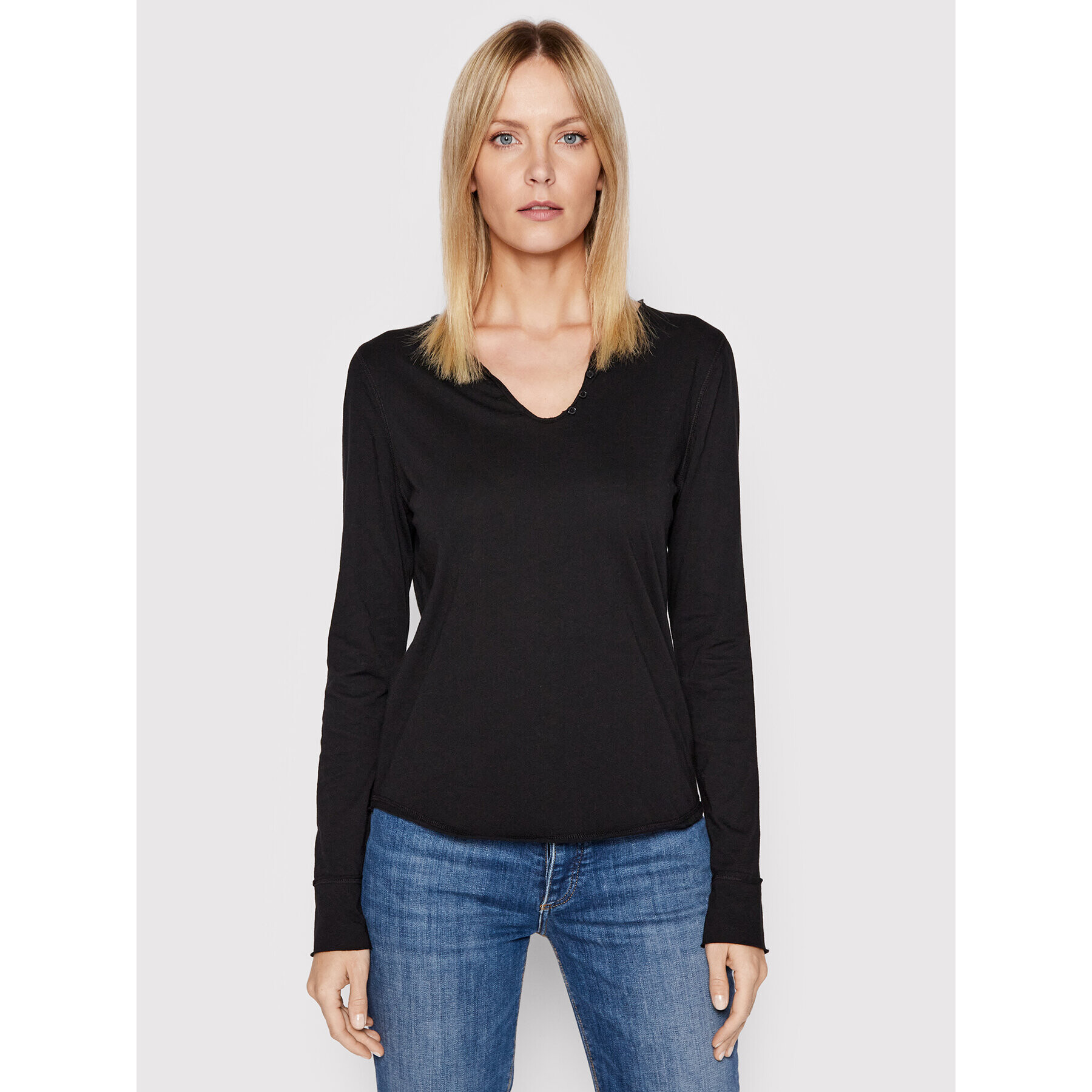 Zadig&Voltaire Блуза Tunisen JWTL00006 Черен Regular Fit - Pepit.bg