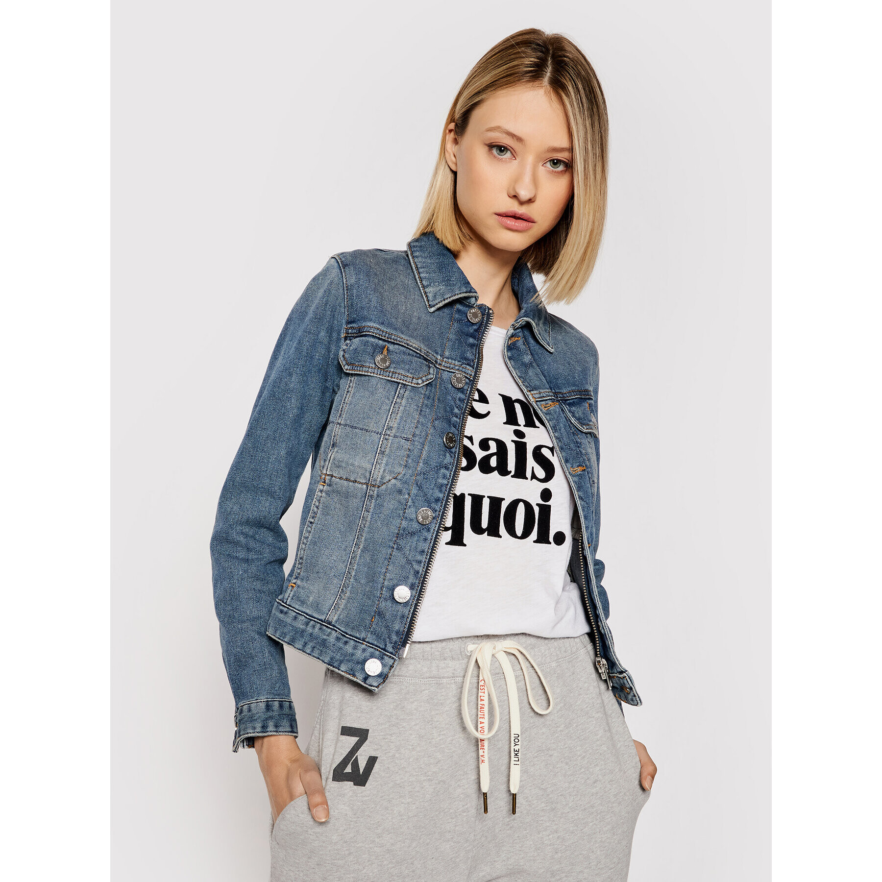 Zadig&Voltaire Дънково яке Kioky Permanent PWGCT3403F Син Regular Fit - Pepit.bg