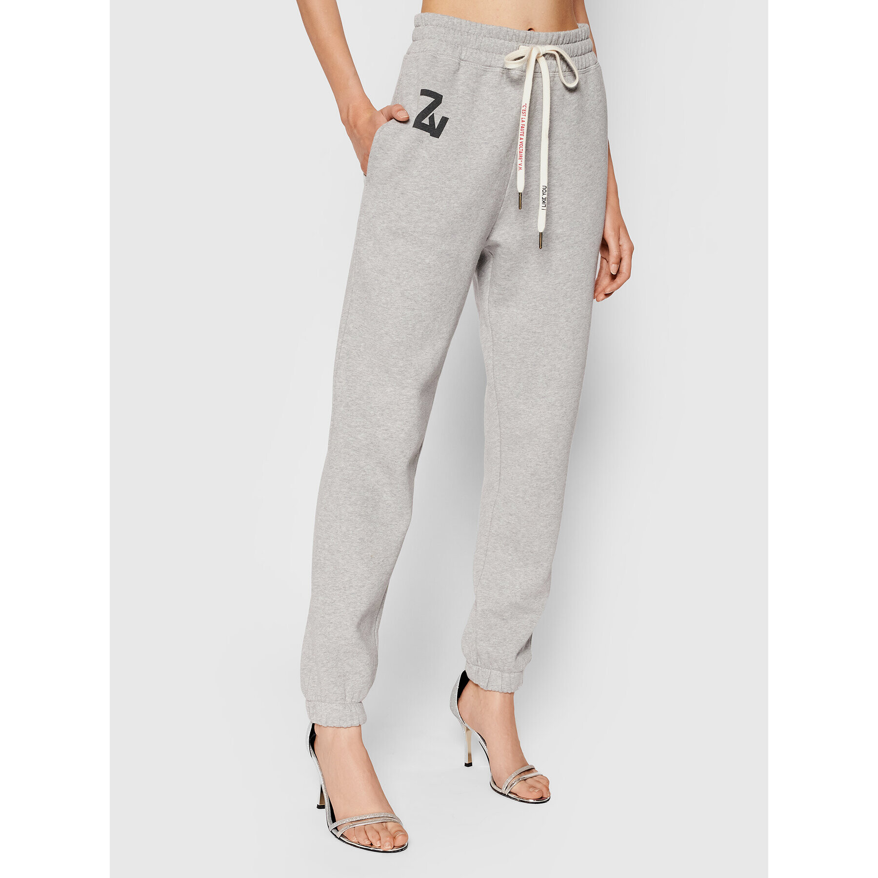 Zadig&Voltaire Долнище анцуг Steevy WKTS0102F Сив Regular Fit - Pepit.bg