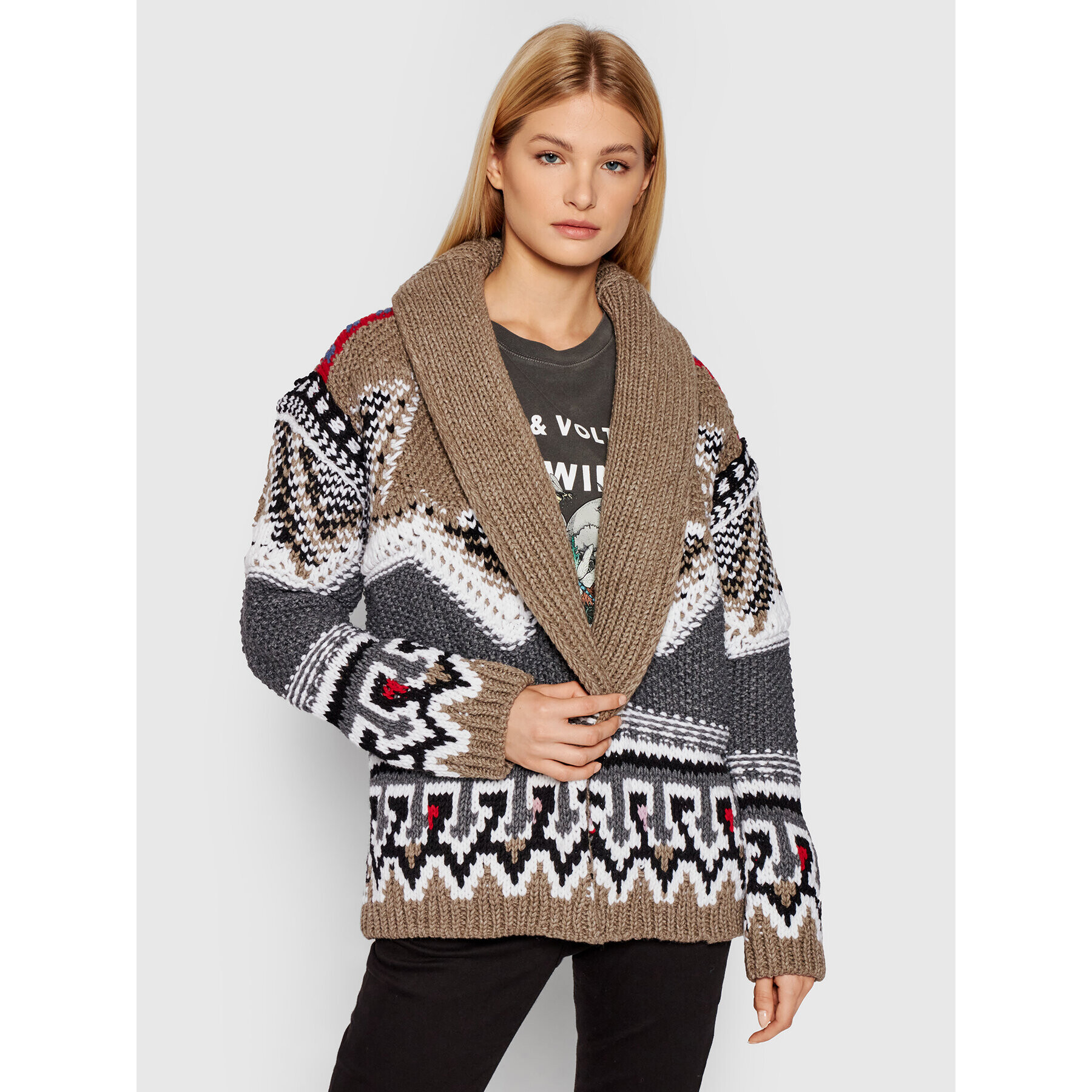 Zadig&Voltaire Кардиган Ella WKMG2403F Кафяв Regular Fit - Pepit.bg
