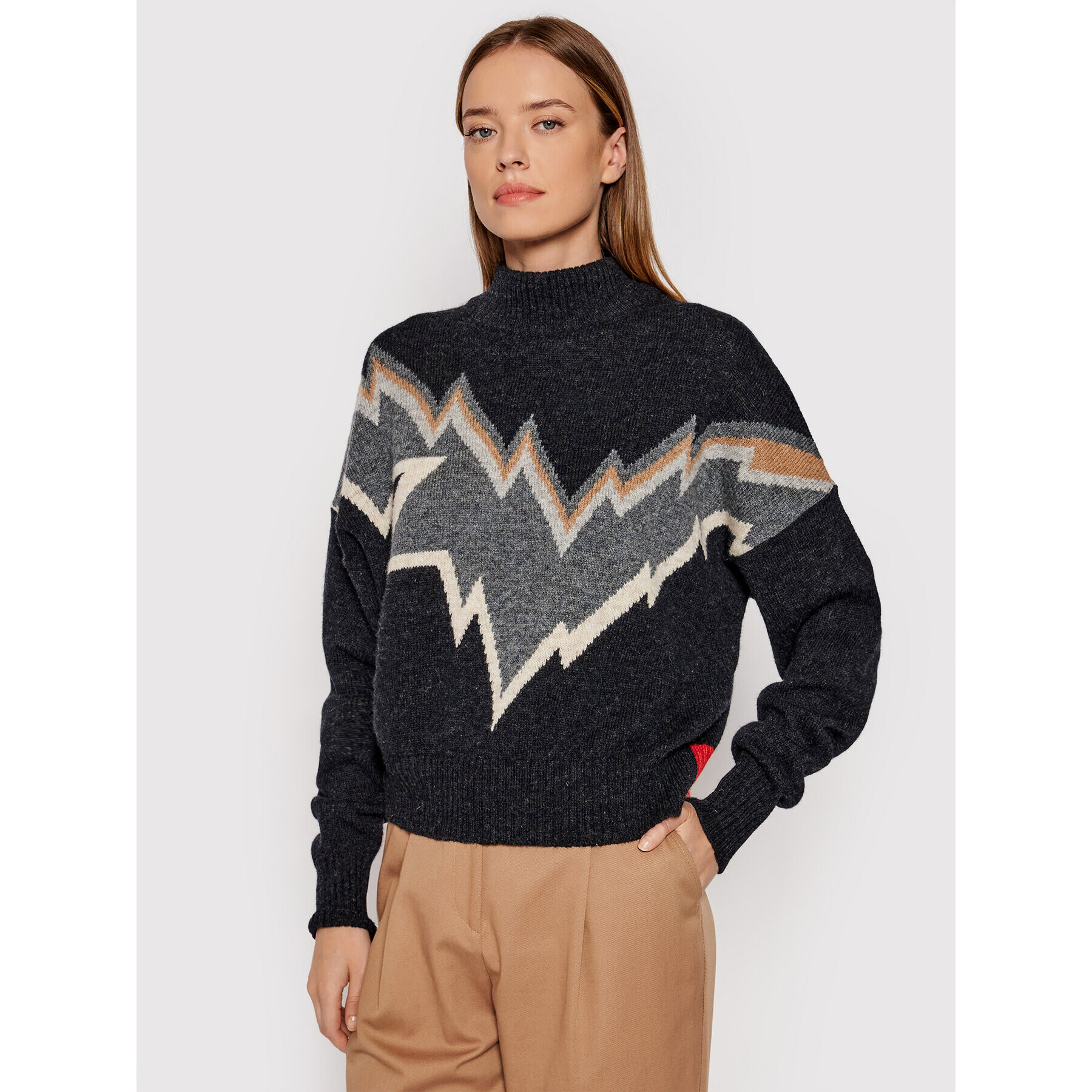 Zadig&Voltaire Пуловер Bonnie WKMG1103F Сив Regular Fit - Pepit.bg