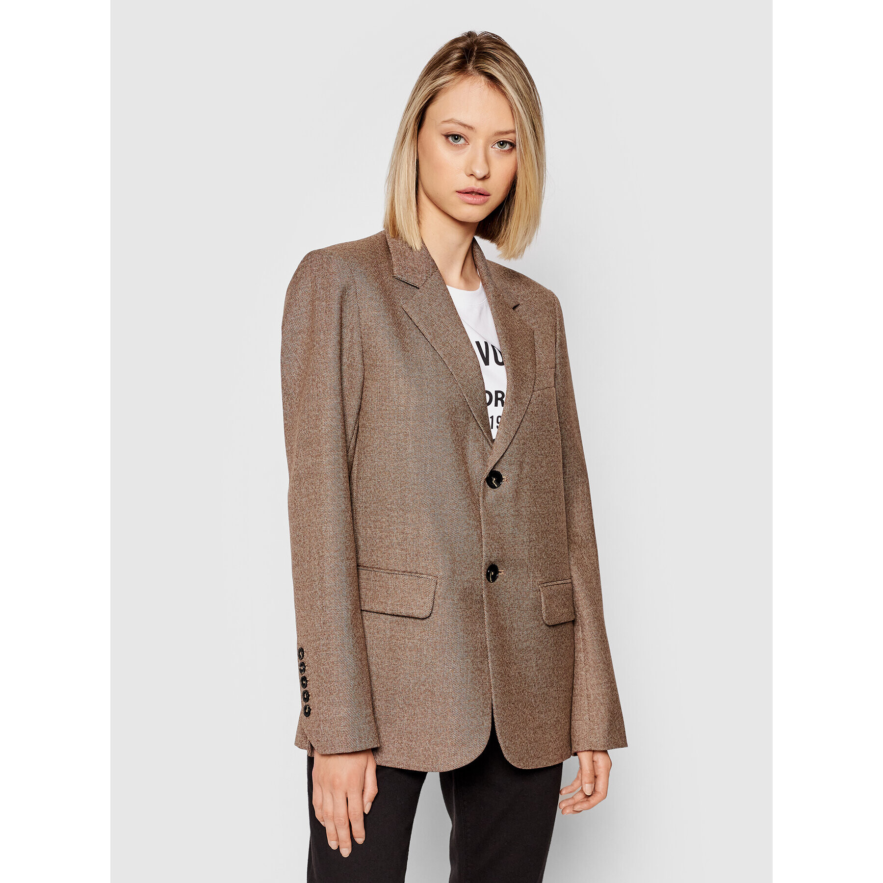 Zadig&Voltaire Сако Vanille WKCA0209F Кафяв Regular Fit - Pepit.bg