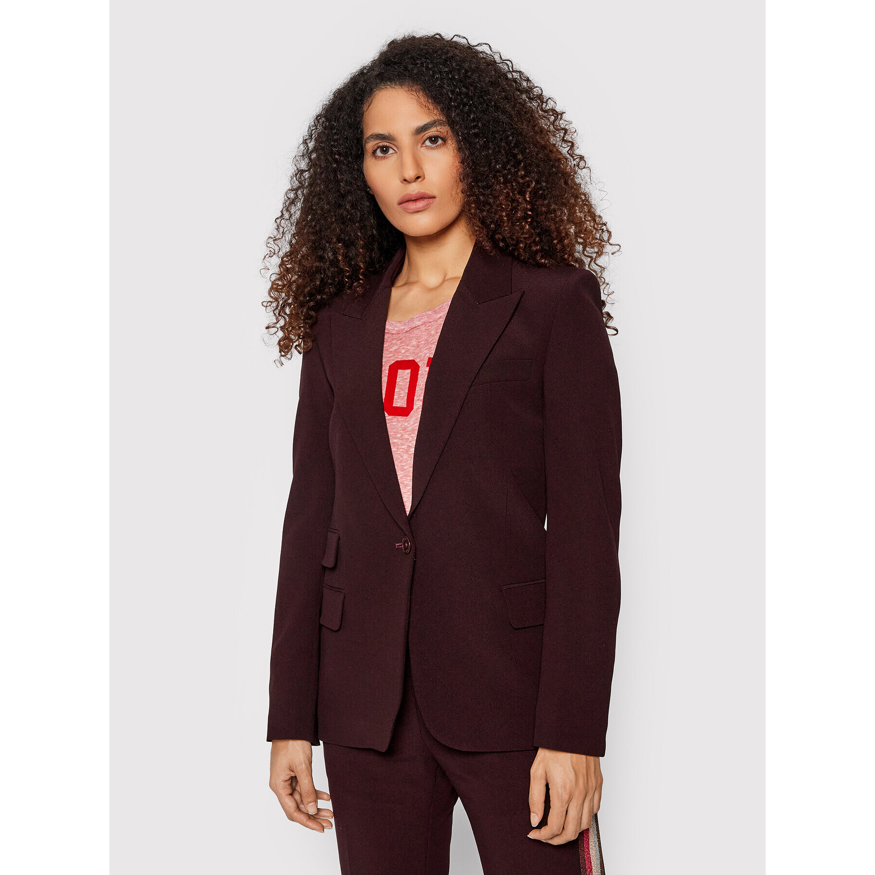 Zadig&Voltaire Сако Venus WKCA0221F Бордо Regular Fit - Pepit.bg