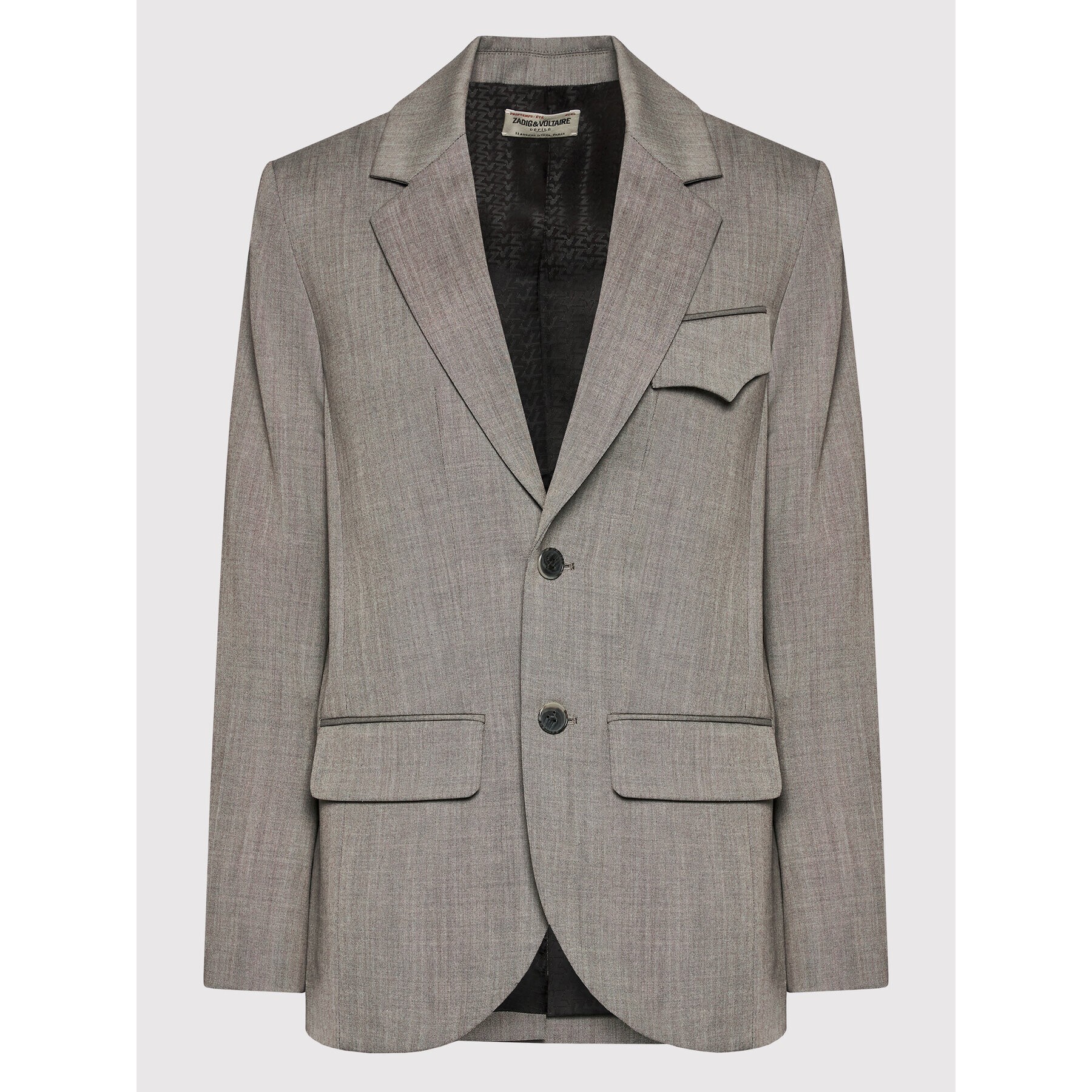 Zadig&Voltaire Блейзър Vivi Tailleur Chine WWBL00017 Сив Regular Fit - Pepit.bg