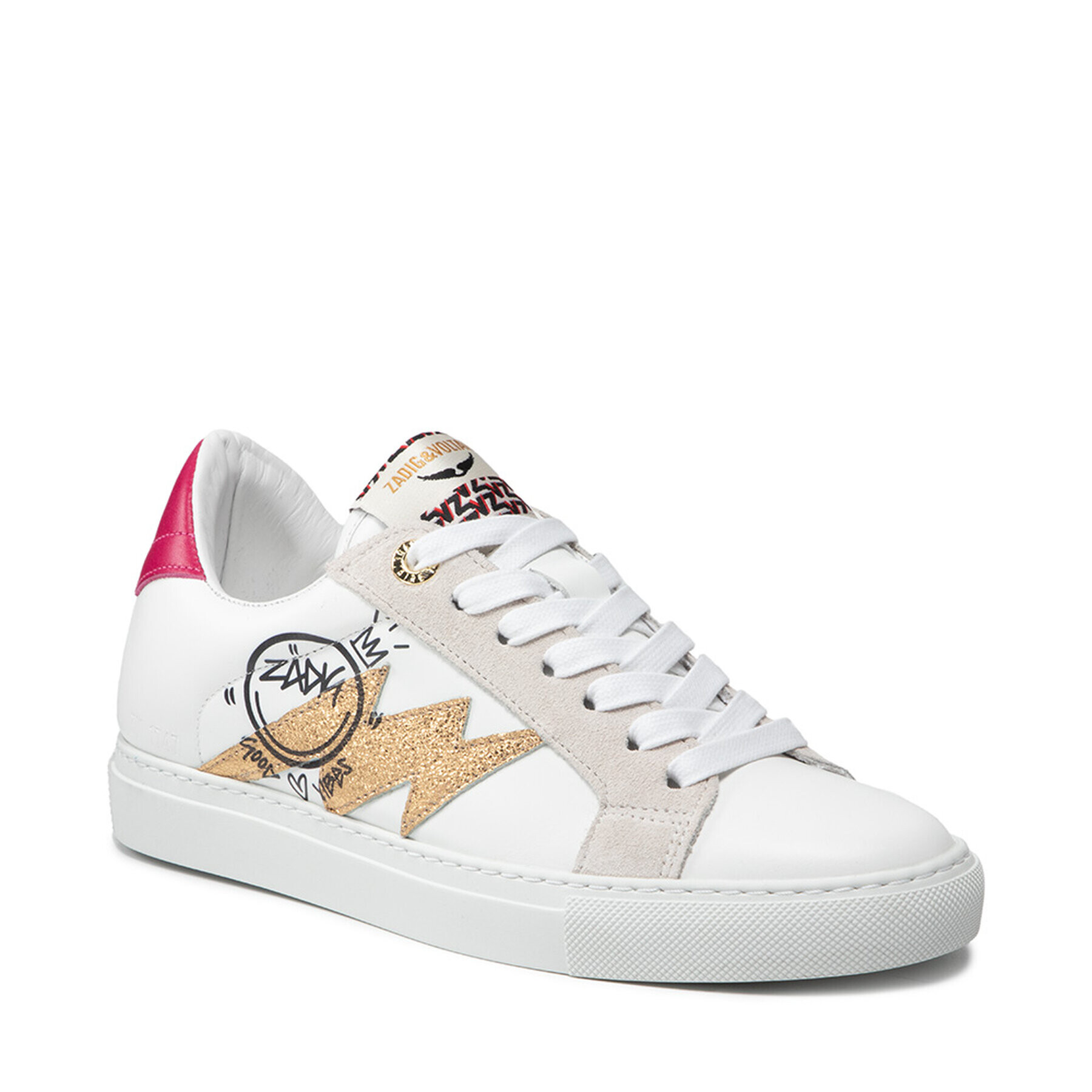 Zadig&Voltaire Сникърси WKAM1720F Бял - Pepit.bg