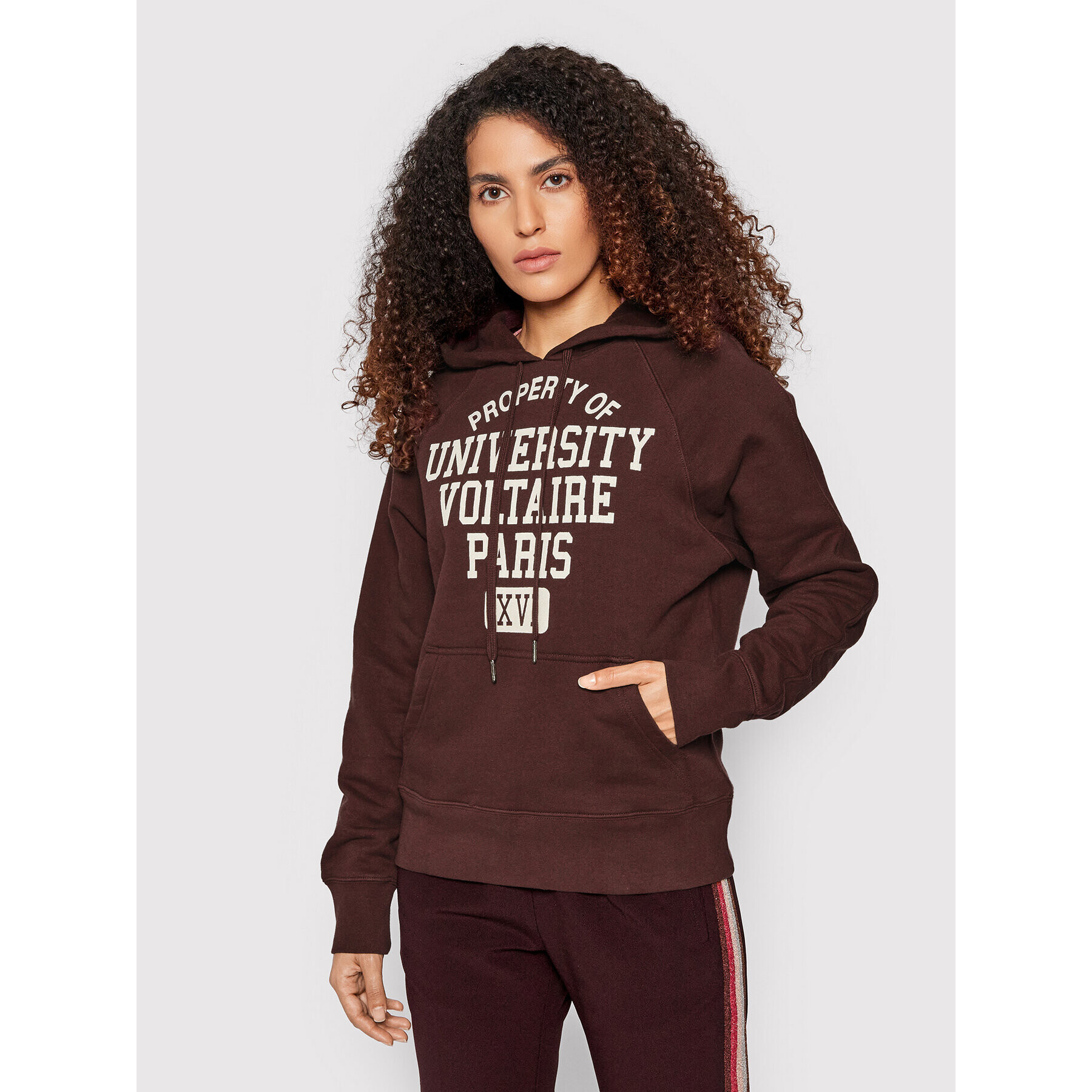 Zadig&Voltaire Суитшърт Clipper University WKTS7105F Бордо Regular Fit - Pepit.bg