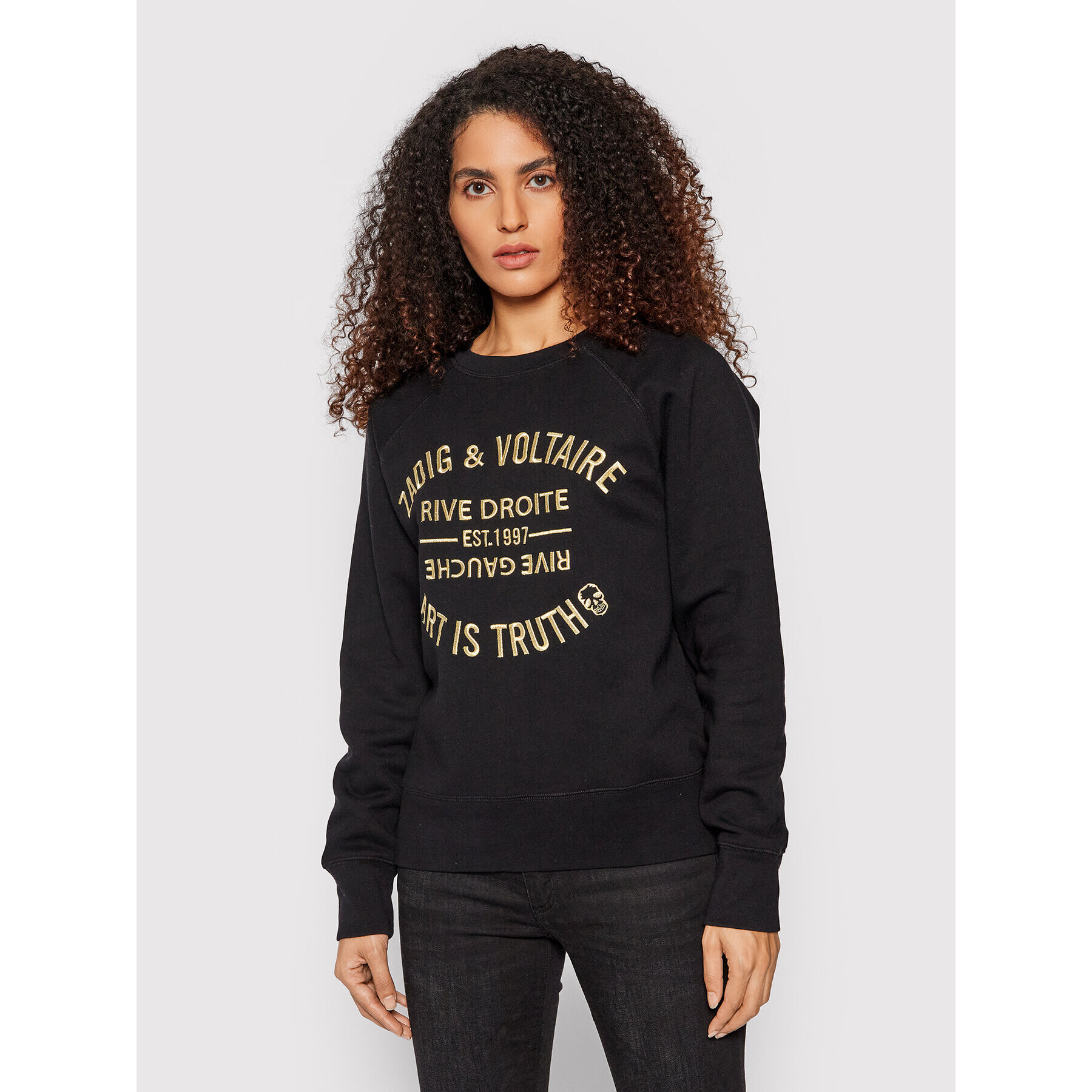 Zadig&Voltaire Суитшърт Upper Blason Brode SJTS7106F Черен Regular Fit - Pepit.bg