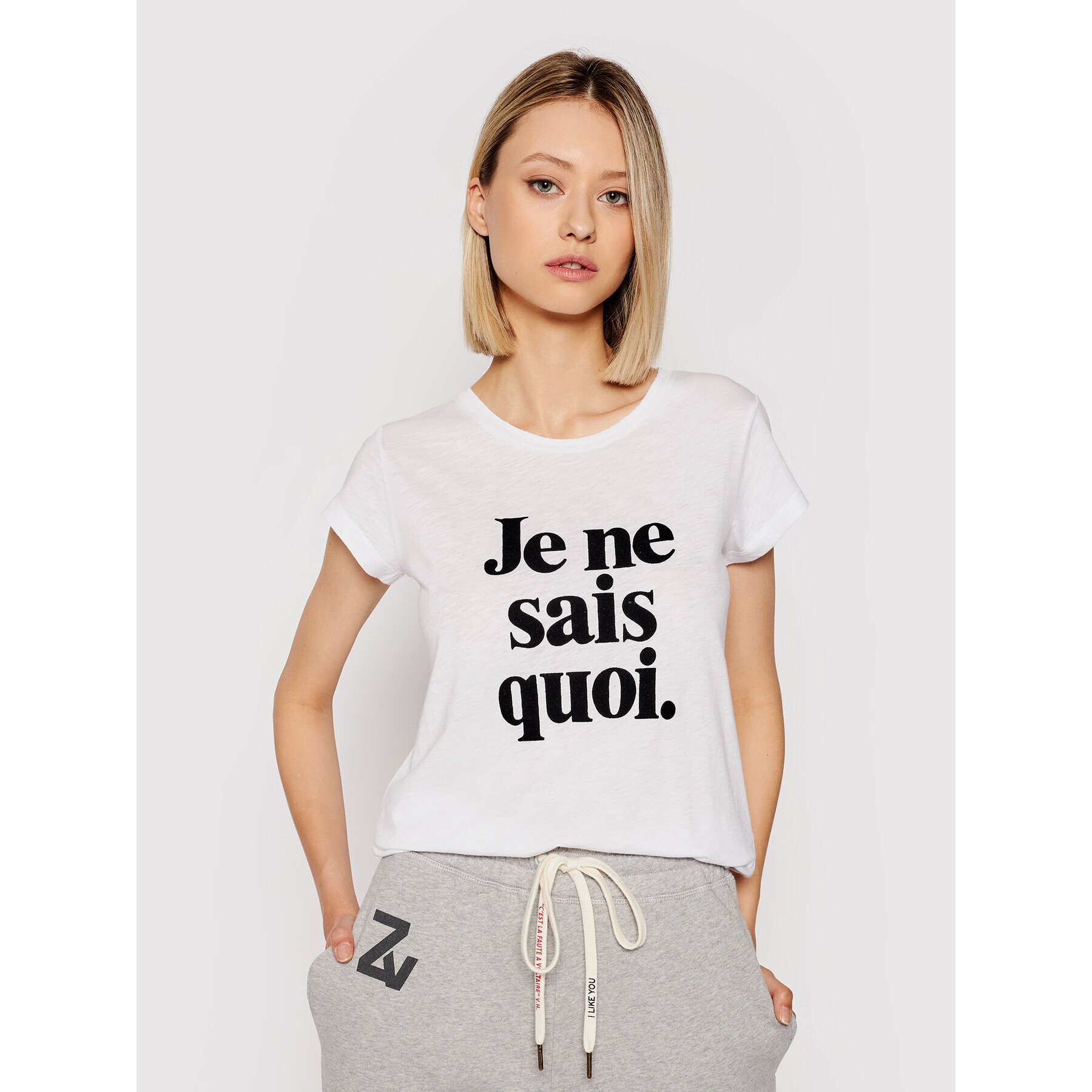 Zadig&Voltaire Тишърт Je Ne Sais Quoi WHTS1803F Бял Regular Fit - Pepit.bg