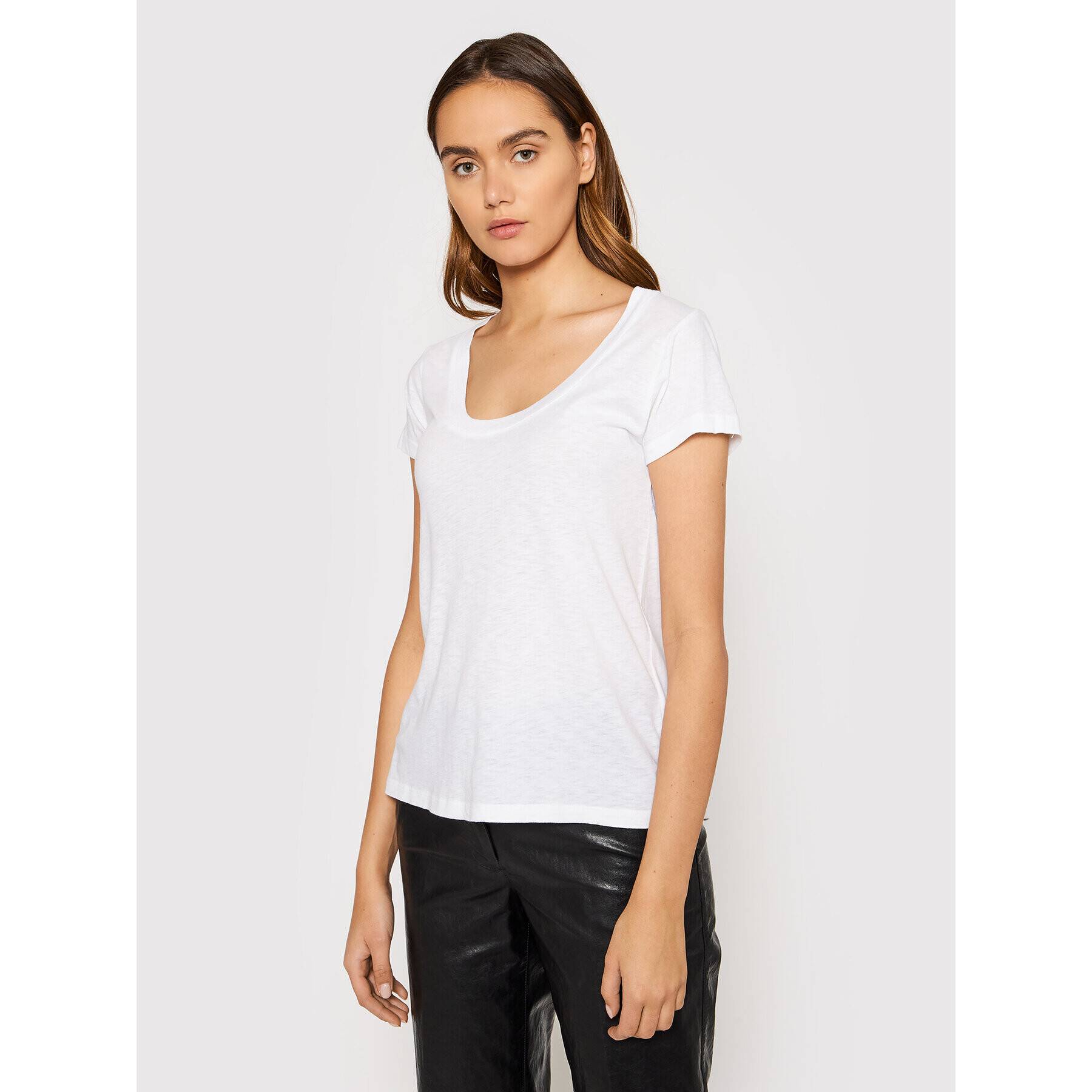 Zadig&Voltaire Тишърт Tiny Slub Overdyed PWGTS1814F Бял Regular Fit - Pepit.bg