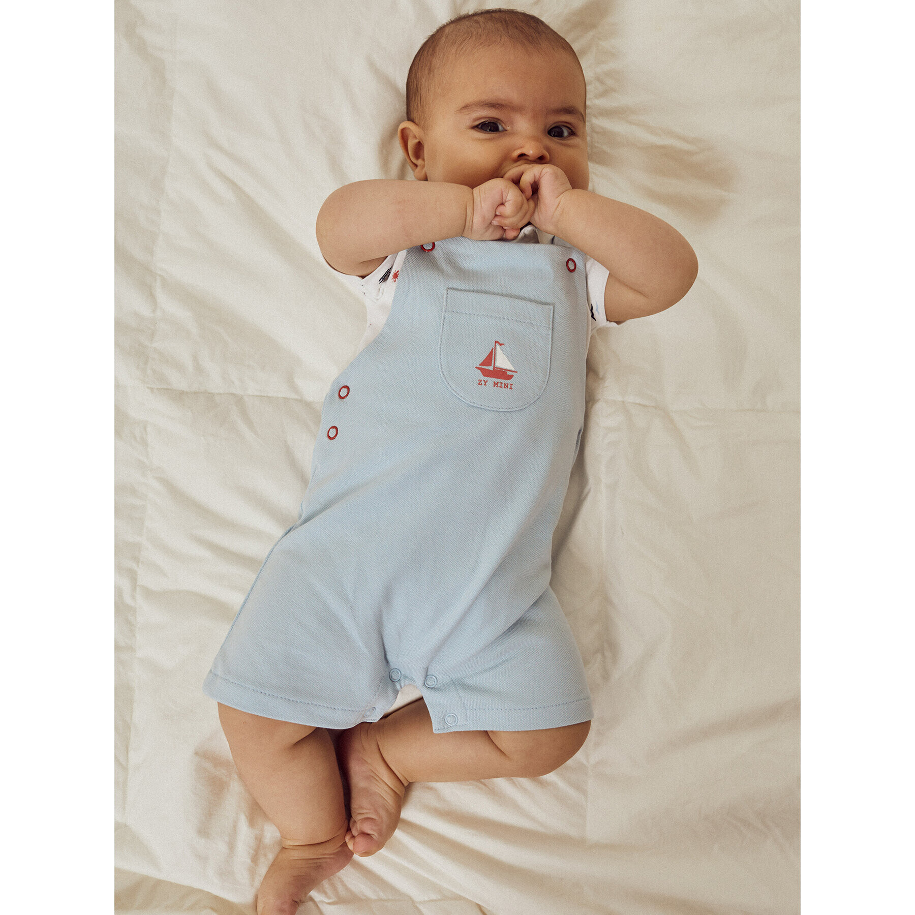 Zippy Детско боди ZNBAP0602 23002 Син Regular Fit - Pepit.bg