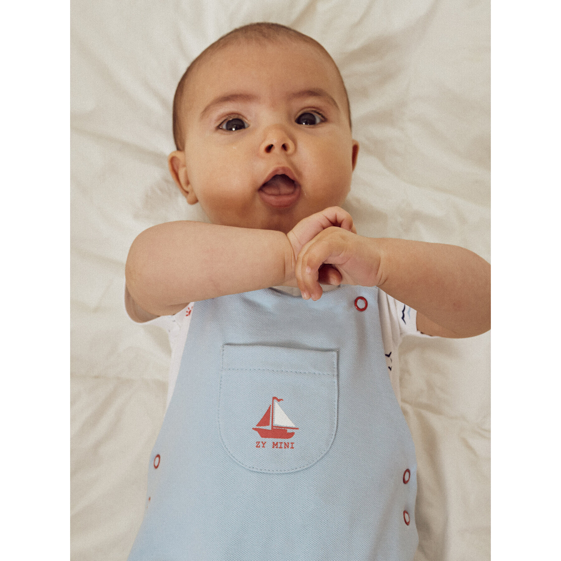 Zippy Детско боди ZNBAP0602 23002 Син Regular Fit - Pepit.bg