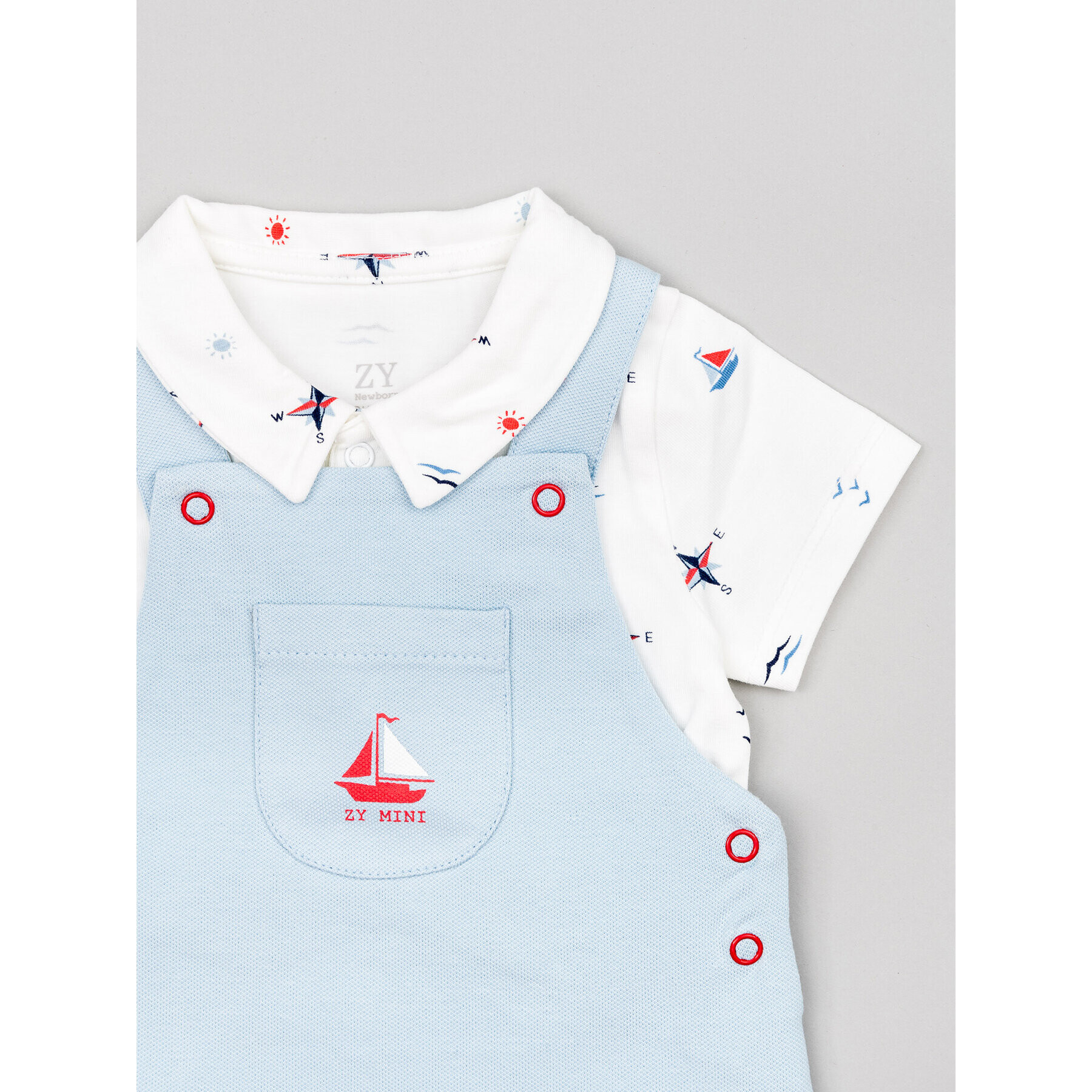 Zippy Детско боди ZNBAP0602 23002 Син Regular Fit - Pepit.bg